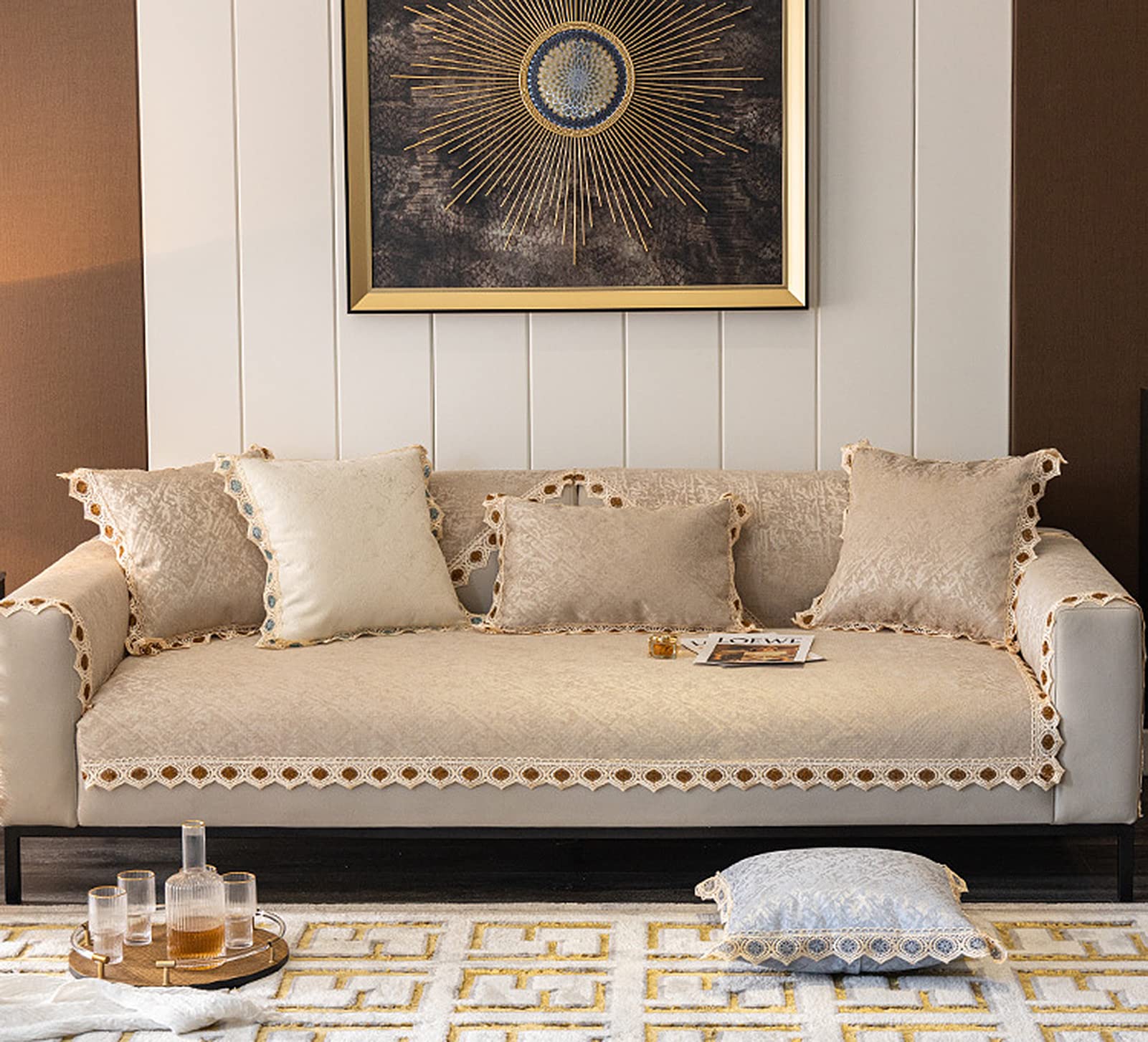 カウチソファカバー Amazon｜カウチカバー ソファーカバー シェニール エクスクイジット