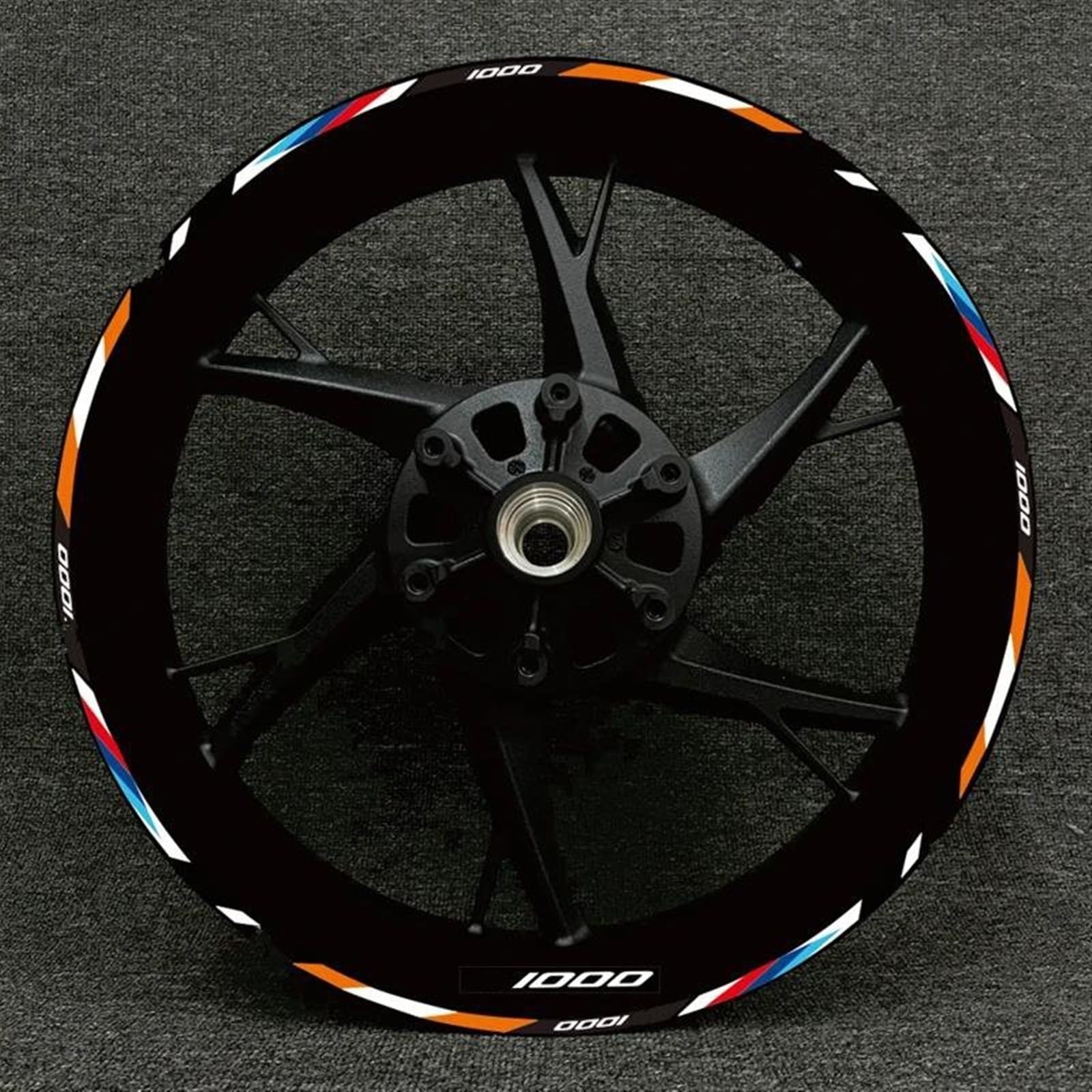 17 Inches Motorcycle Racing Equipment Tire Rim Adhesive Reflective Decal Sticker for BMW S1000XR S1000R 1000RR Motorbike(Color15)