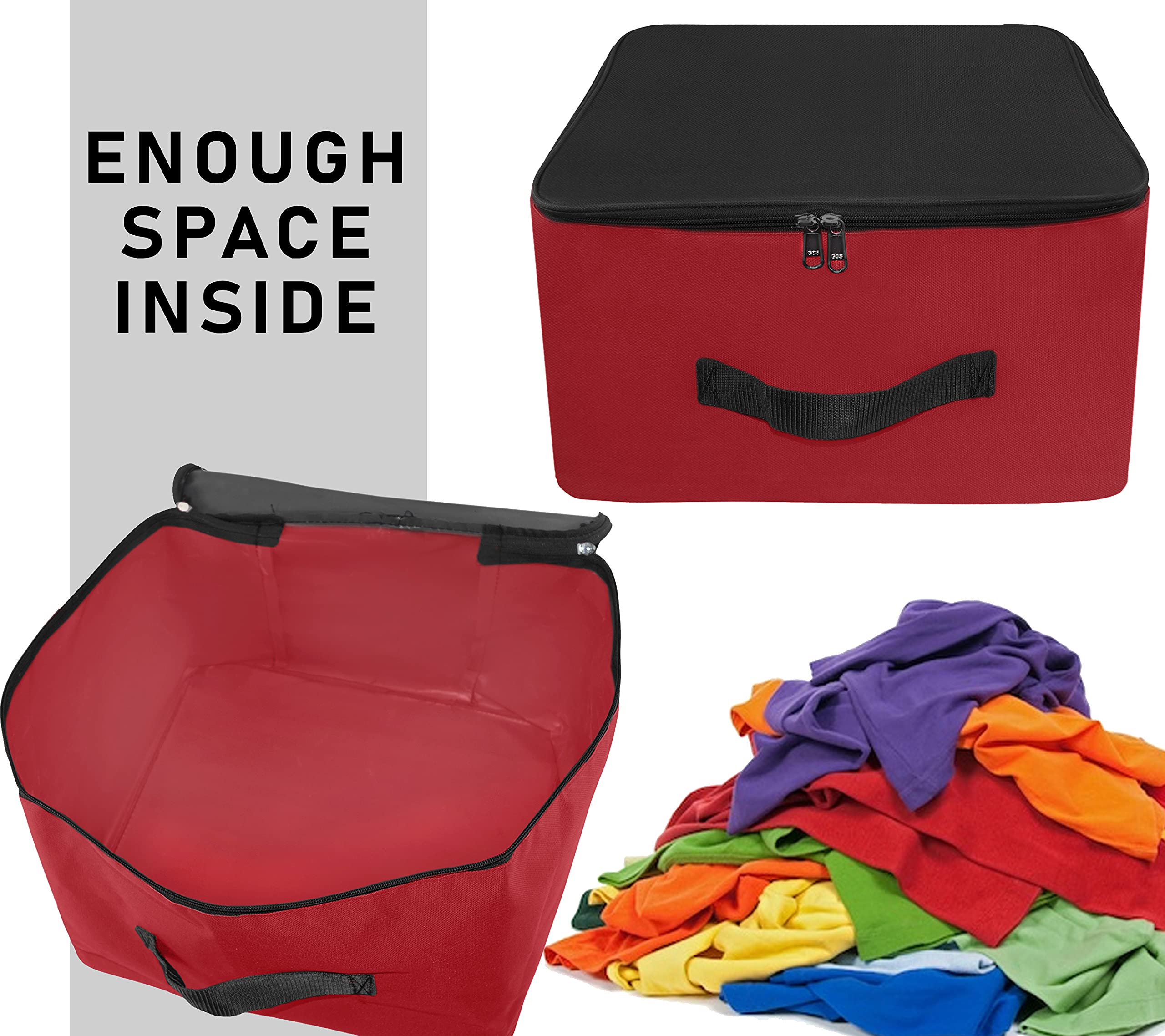 NISUN 4 Pack Nylon Wardrobe Underbed Storage Bag Moisture Proof 2
