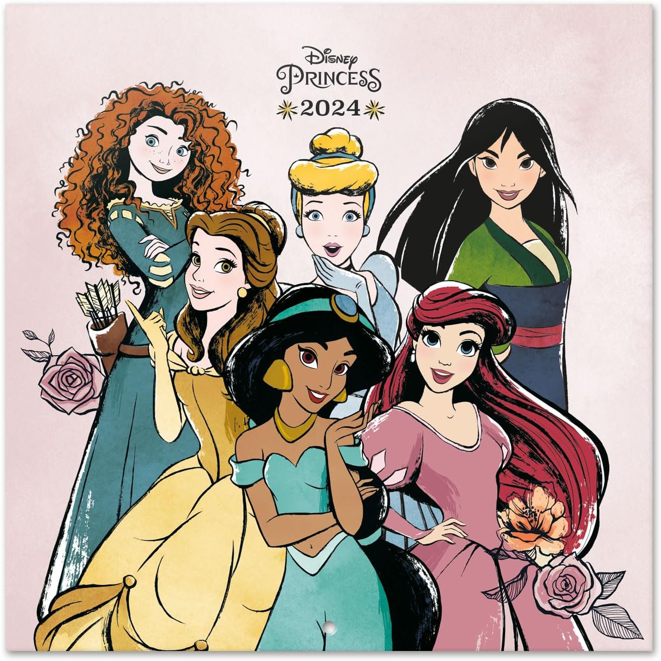 Grupo ErikWall Calendar Disney Princess Classics 30x30cm (2024)