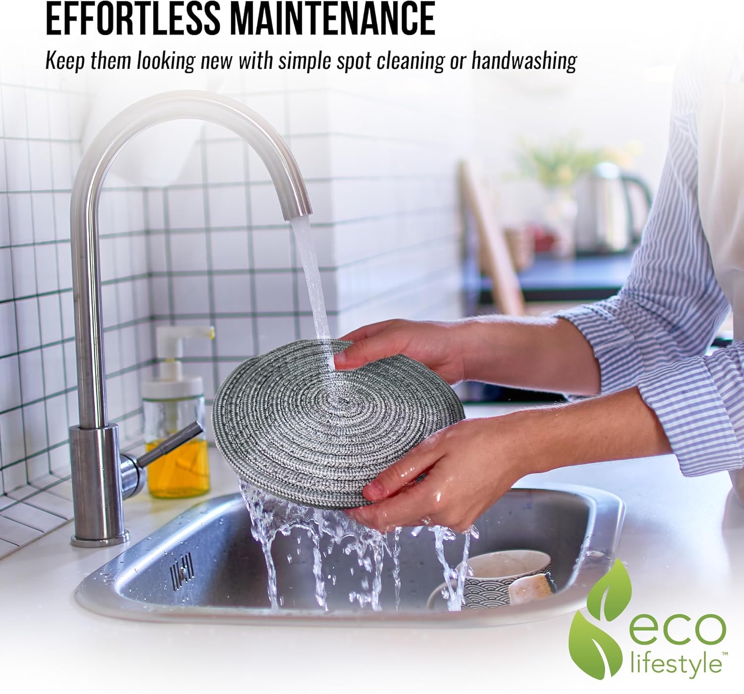 recycled woven trivets charcoal placemats for hot dishes