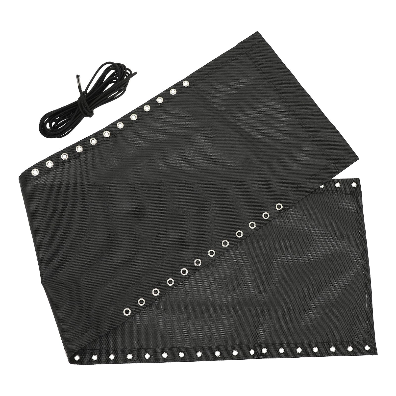 Toile de chaise extérieure pliable noire avec cordon de rechange Jojofuny