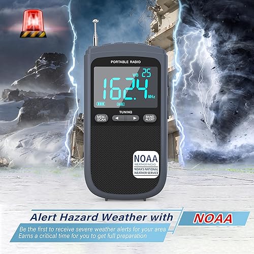 Miniatura 4 de Greadio Emergency NOAA Weather Radio, Weather Alert Radio,AM FM Radio Portable and Portable Shortwave Radio with Best Reception