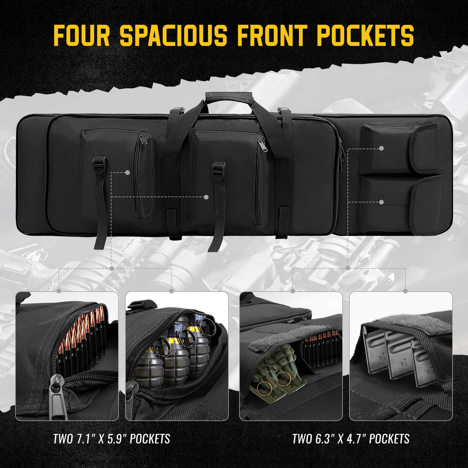 Snapklik.com : SHOATTAKEEN 33” / 39”/ 47” Rifle Case Soft Bag Gun Case ...