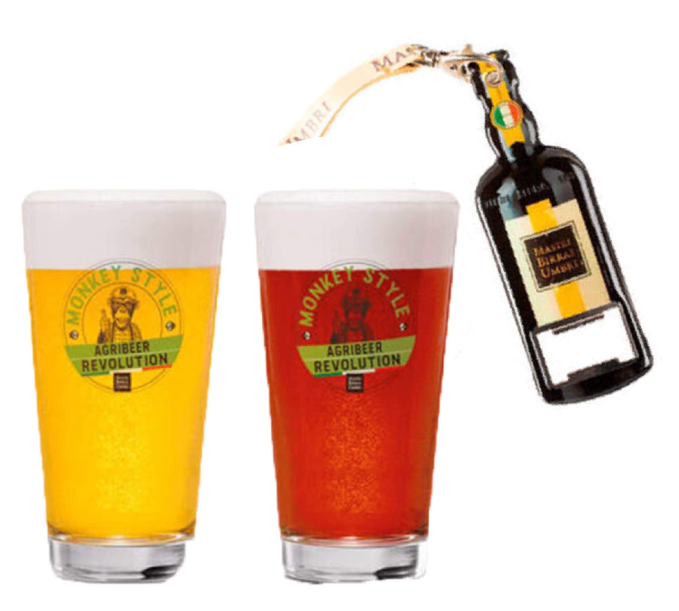 Mastri Birrai Umbri - Monkey Social Beer Box - Un box speciale con ben 11 birre della nostra linea Monkey (+ 2 bicchieri Mastri Birrai Umbri e un cavatappi esclusivo)
