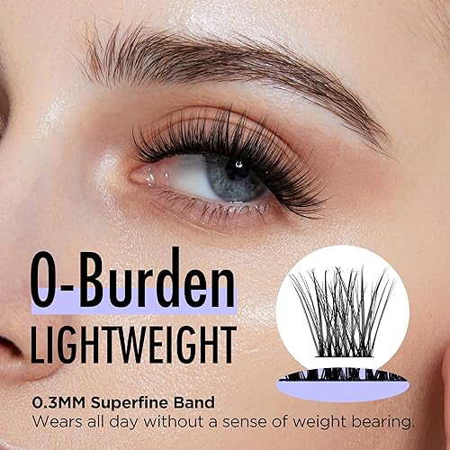 Miniatura 2 de BEYELIAN Pestañas en racimo, rizo C, 144 unidades, individuales, mega racimos, extensiones de pestañas postizas de aspecto natural, reutilizables,