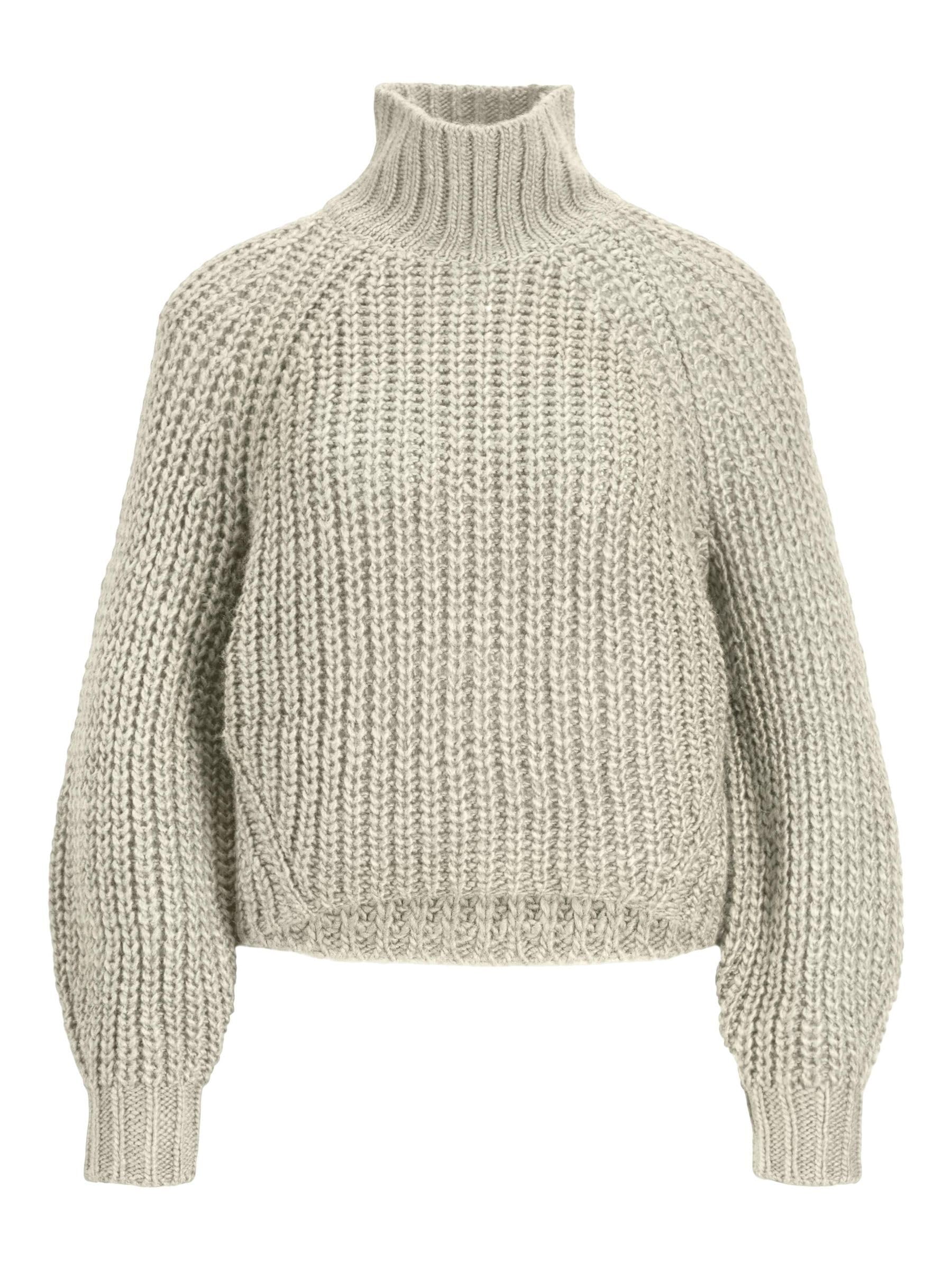 Jjxx Women's Bone White Jxkelvy Chunky High Neck Knit Sn Knitted Jumper, S