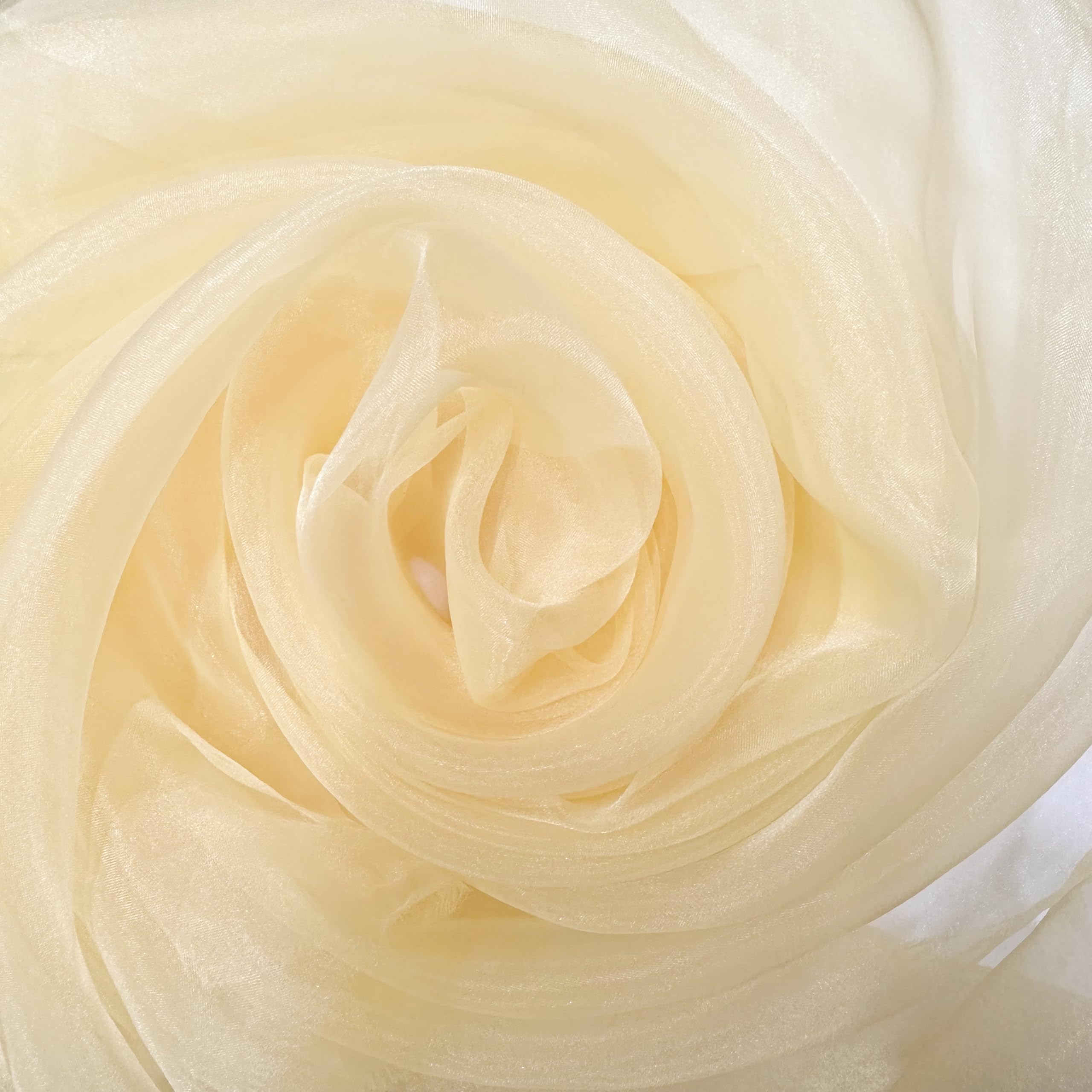 Megachest 145CM Wide Soft Organza Dress Fabric Fancy Costumes Decorations 50 Colors(Vanilla,50 Meters) โ image 1