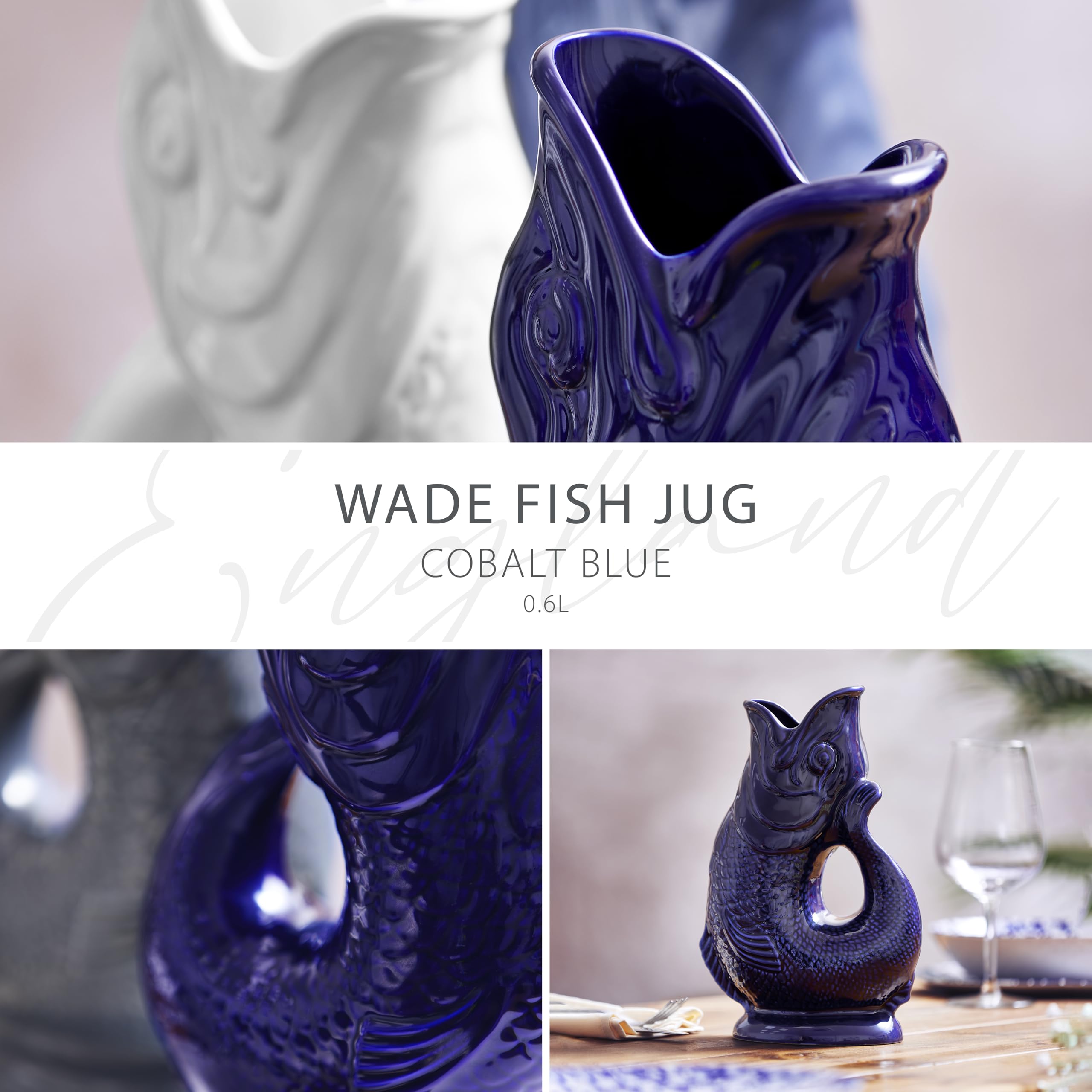 Wade Fish Jug, Handcrafted in Stoke-on-Trent England, Award-Winning Iconic UK Heritage Brand, English Earthenware, 0.6L - Image 2