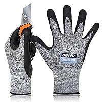 Vista 11 de DEX FIT Guantes resistentes a cortes extremos nivel 5 Cru553, agarre de poder antideslizante y delgado, ajuste cómodo 3D de grado profesional