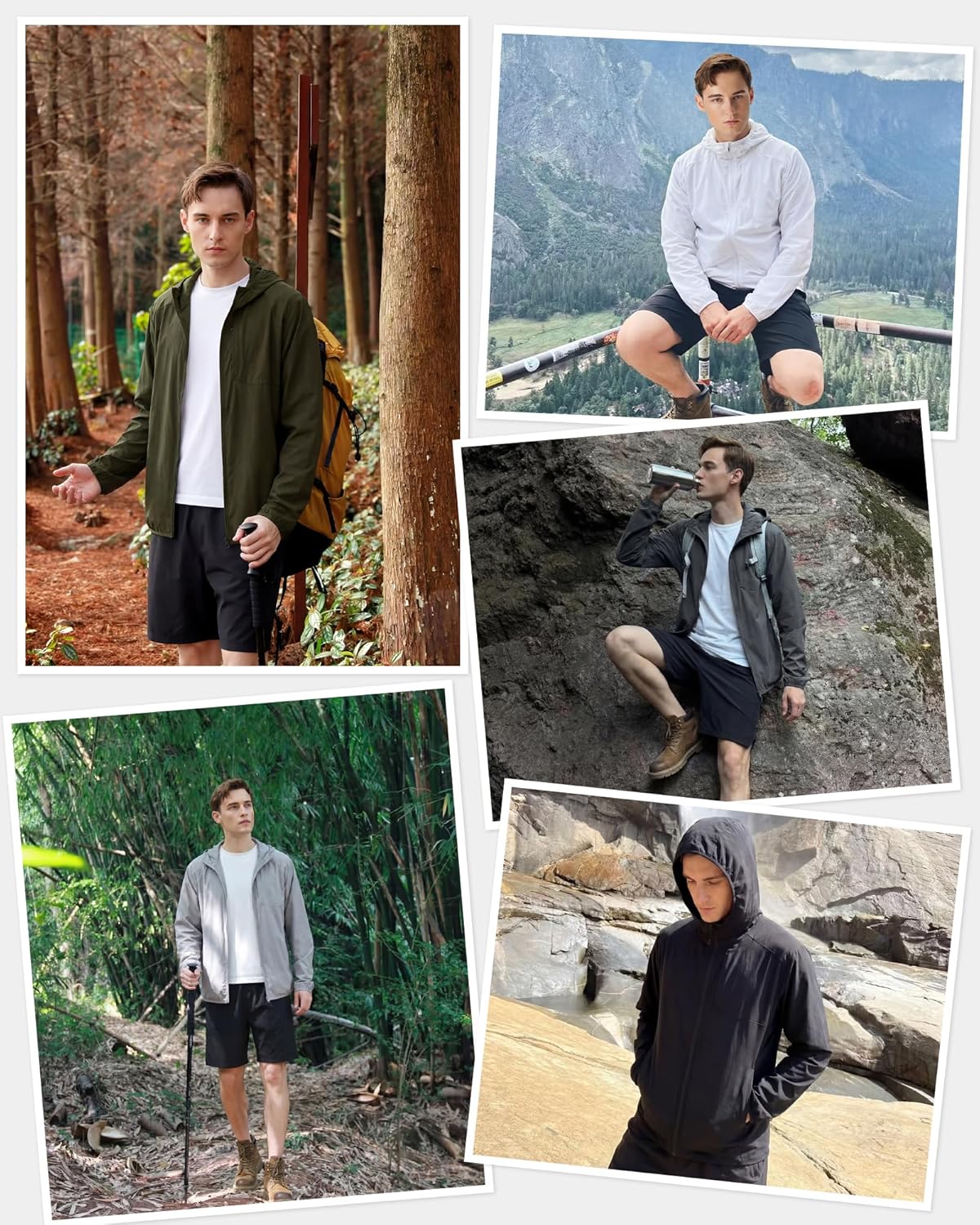 Locachy Men's UPF 50+ Sun Protection Lightweight Outdoor Hoodie Full Zip Long Sleeve Fishing Hiking Performance Shirt - Image 4