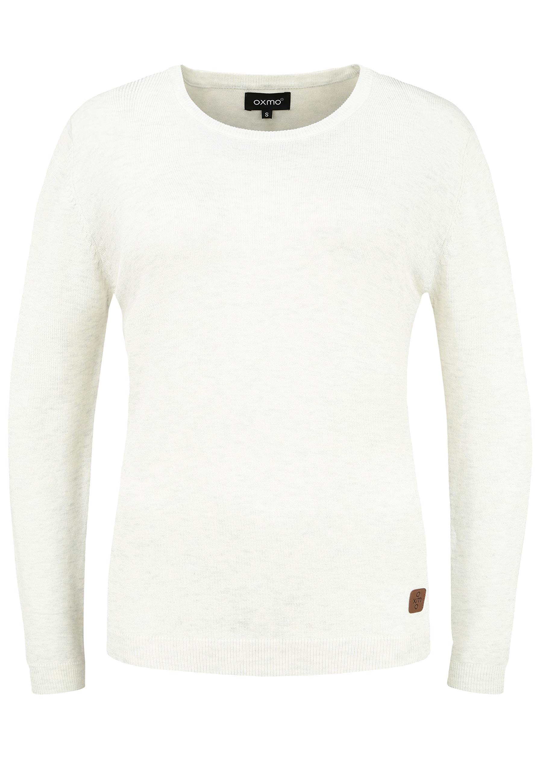 Oxmo Edda Women's Jumper Fine Knitted Pullover, Size:M, Colour:Oyster GRE (798215)