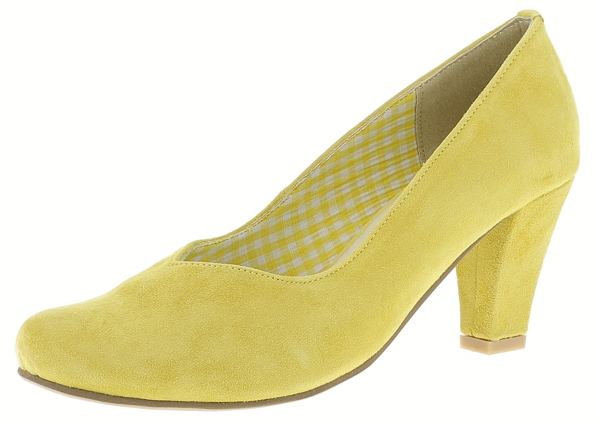HIRSCHKOGEL Women's Court Shoes Pump, Yellow, 4.5 UK