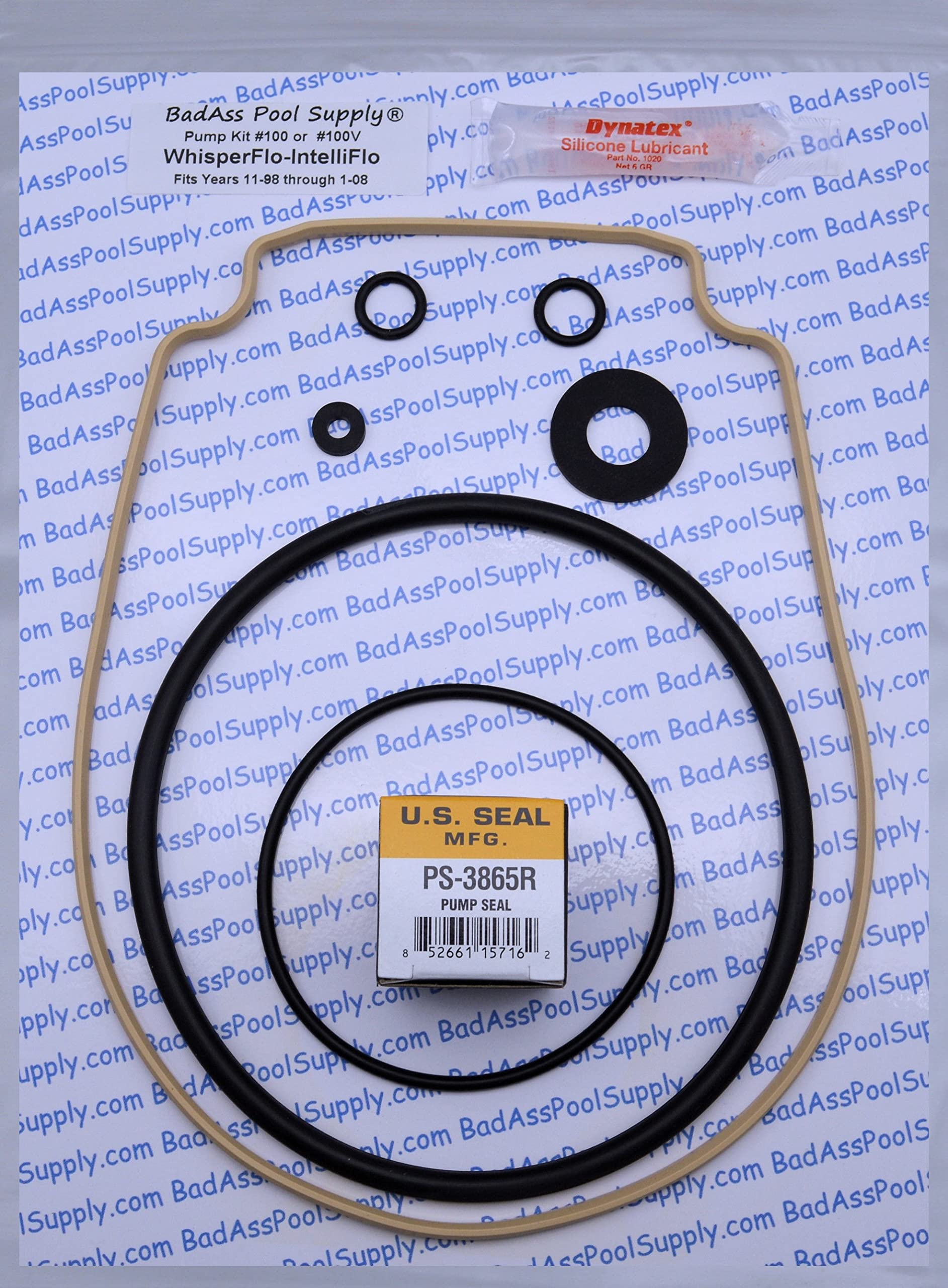 BadAss Pool Supply Saltwater O-Ring Rebuild Repair Kit for Pentair WhisperFlo & IntelliFlo, Almond Gasket, fits Years 11/98 Thru 1/08