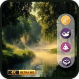 Paysages verdoyants Ambiance Green Valley – Écran de mise au point sur un paysage paisible