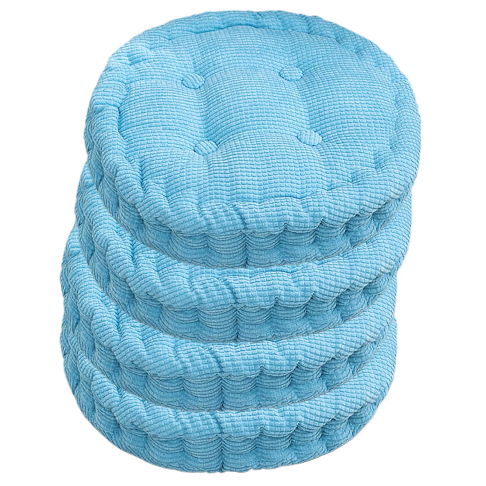 ZXDGsdrdtW 4Set of Round Corn Kernel Seat Cushion，Tatami Mat Cushion Office(Blue,40x40cm(4pcs))