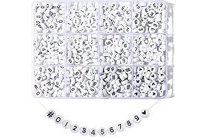 500 Pieces Acrylic Small Numbers Beads