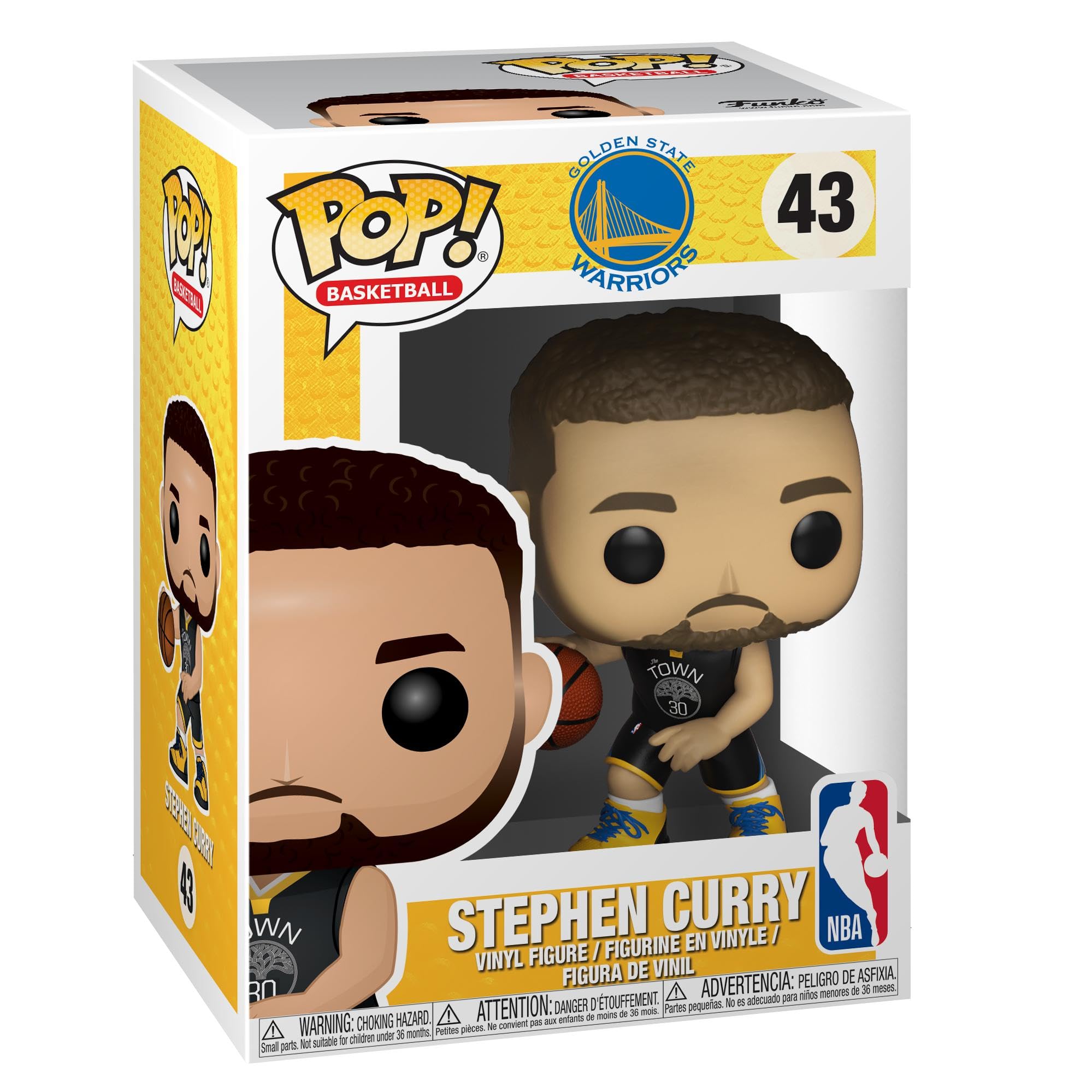 Funko Pop NBA: Warriors - Stephen Curry, One Size - Collectable Vinyl Figure - Gift Idea - Official Merchandise - Toys for Kids & Adults - Sports Fans - Model Figure for Collectors and Display