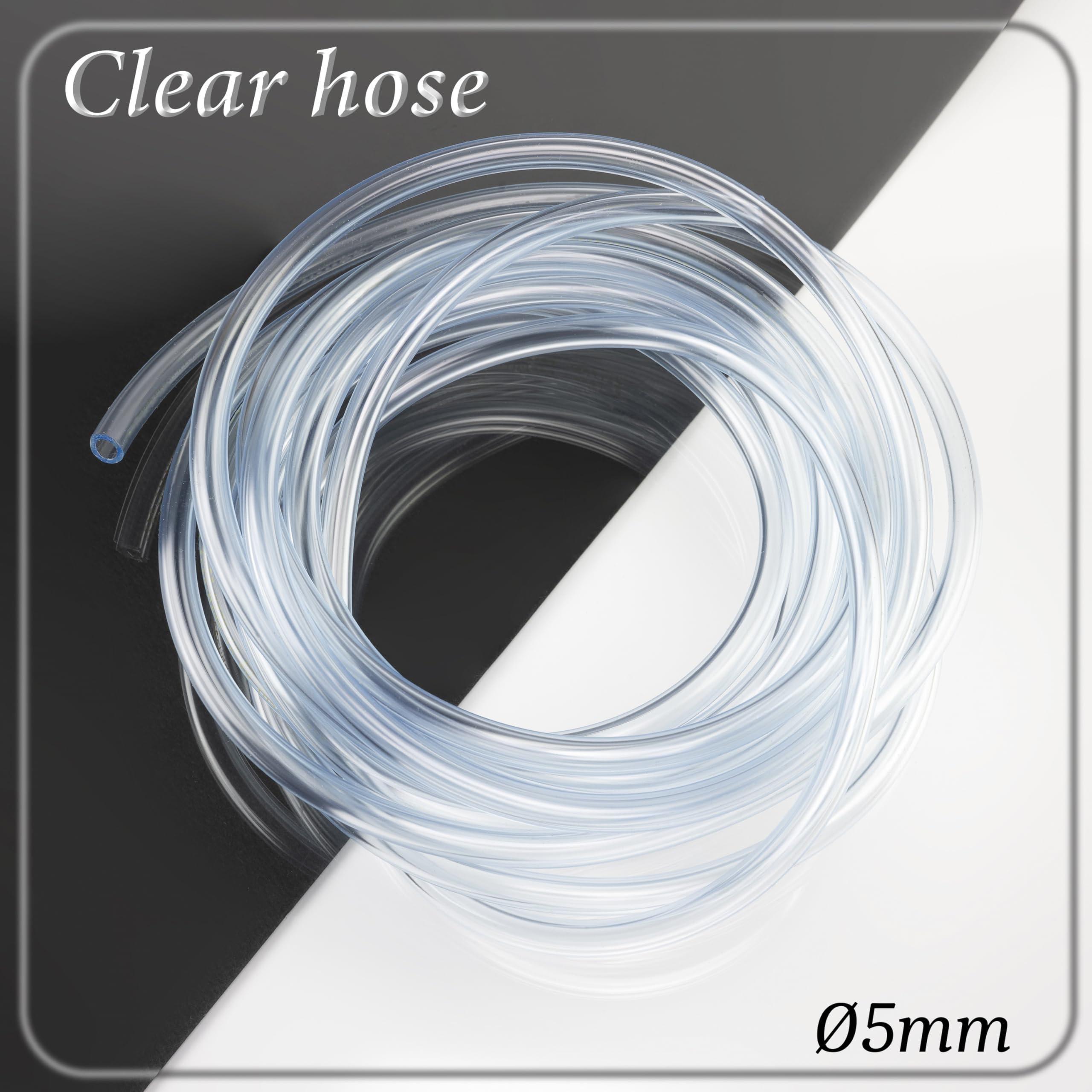 AERZETIX Tubo universale flessibile trasparente 4.5 m Ø5x1.5 mm in plastica