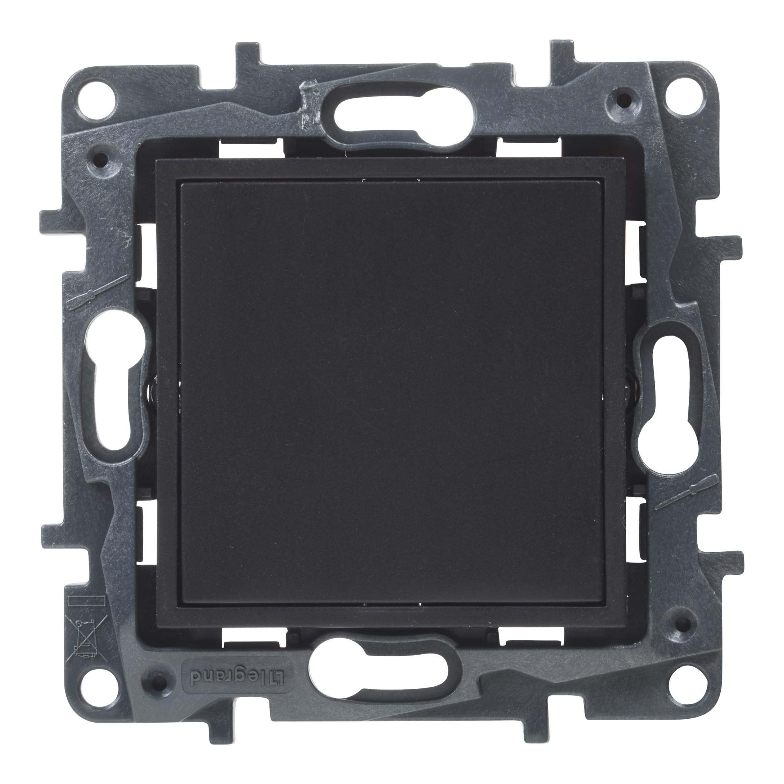 LEGRAND Tapa ciega para instalación empotrada, Gama Niloé Step, Color Antracita, 398308