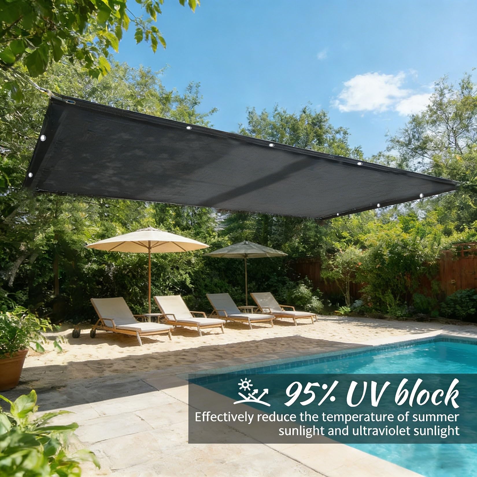 sonnensegel 140x300 Rechteckig 140 x 300 cm Sonnenschutz, UV Schutz, Rechteckig Sonnensegel, Segel Baldachin inkl Befestigungsseile, Nach Mass für Pergola, Außenbereich, Dunkelgrau Fahrrad Woom Red Woom Tennis | Themes Player:Balde #3