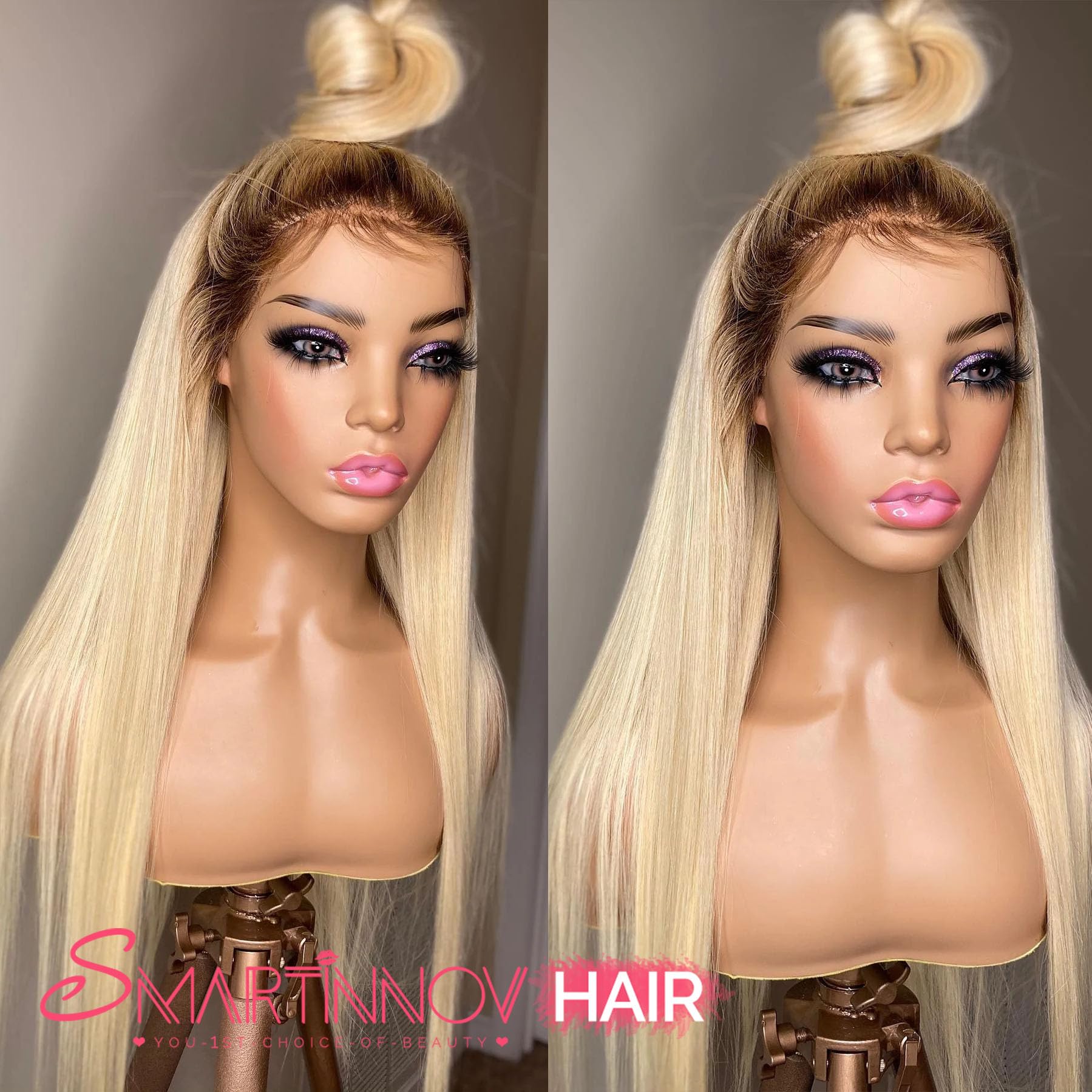 ?ROXANNE 28” BLONDE OMBRÉ  LACE-FRONT  WIG * NWT* Full Lace Ombre Blonde Long Wavy Wigs for Women 28 Inch main image 2