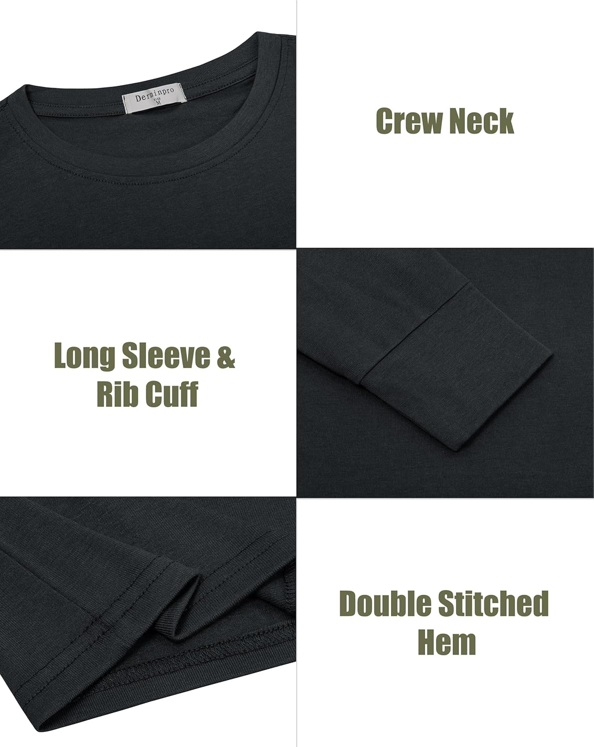 Derminpro Men's Henley Cotton Casual Short/Long Sleeve Lightweight Button T-Shirts - Image 6