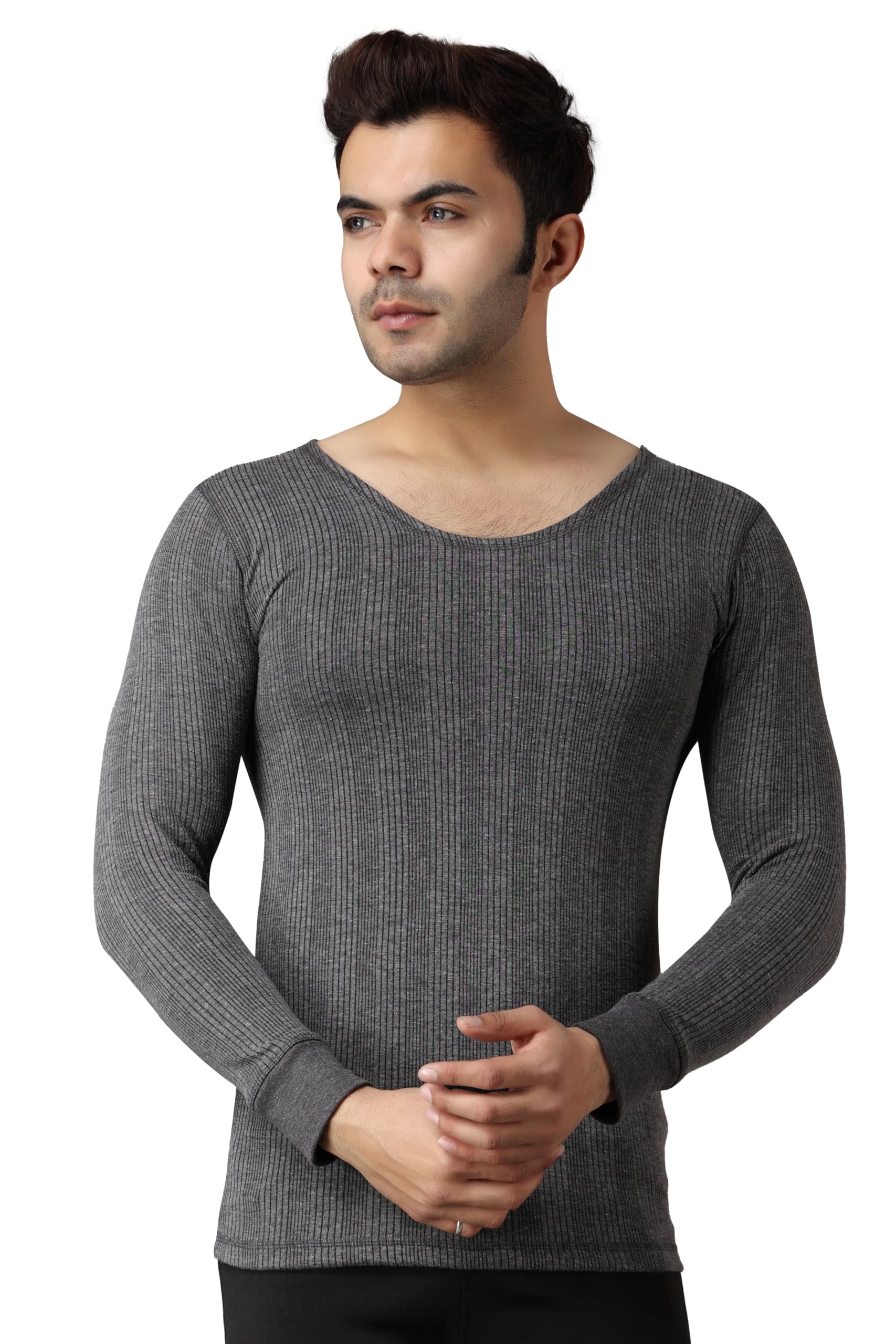 ff Winterwear Thermal Vest for Men, Long Sleevs Upper Innerwear Warmer Round Nack Vest for Winters-picture-13