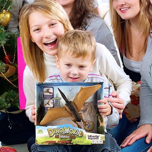 Miniatura 5 de Liberty Imports Dino Planet - Juguete de dinosaurio a pilas con ojos iluminados y sonidos (terodáctilo)