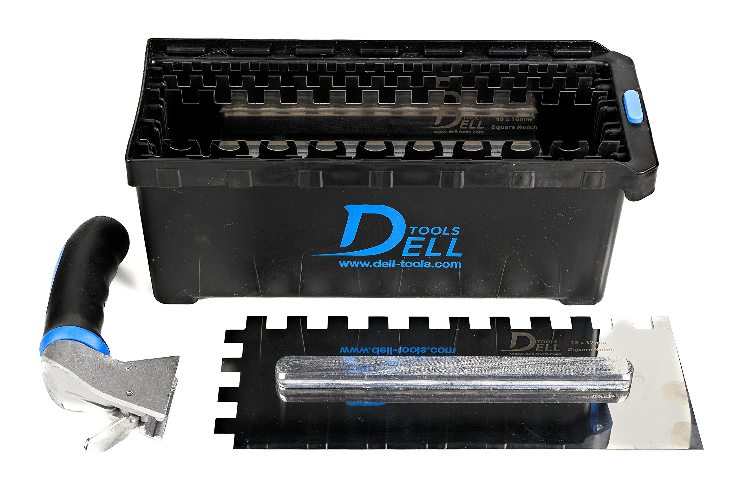 Set di spatole dentate 4,6,8,10,12 mm + spatola lisciante