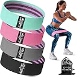 Fabric Resistance Bands for Working Out - Exercise Bands for Women and Men, Booty Bands for Legs and Glute, Yoga, Pilates, Rehab, Fitness and Home Workout