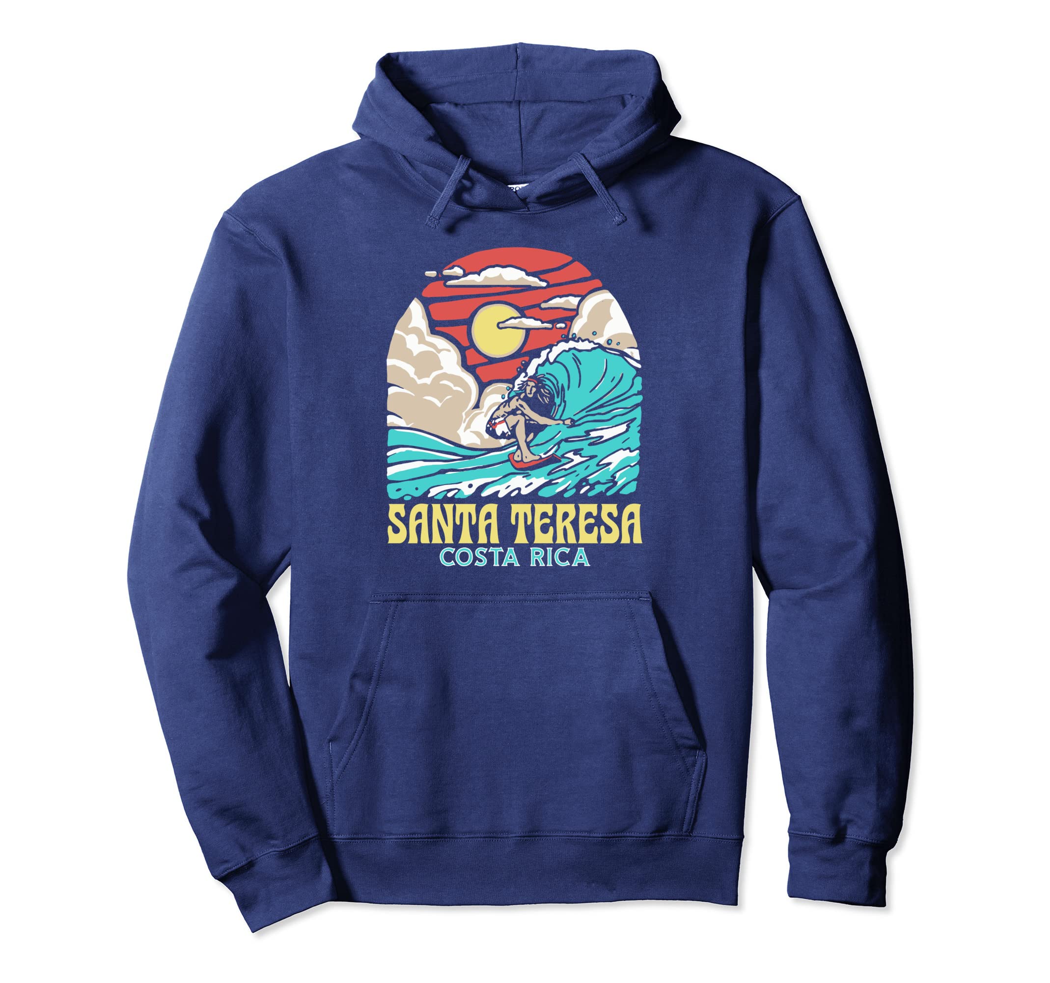 Playa Santa Teresa Beach Pura Vida Vintage Surfer Retro Pullover Hoodie