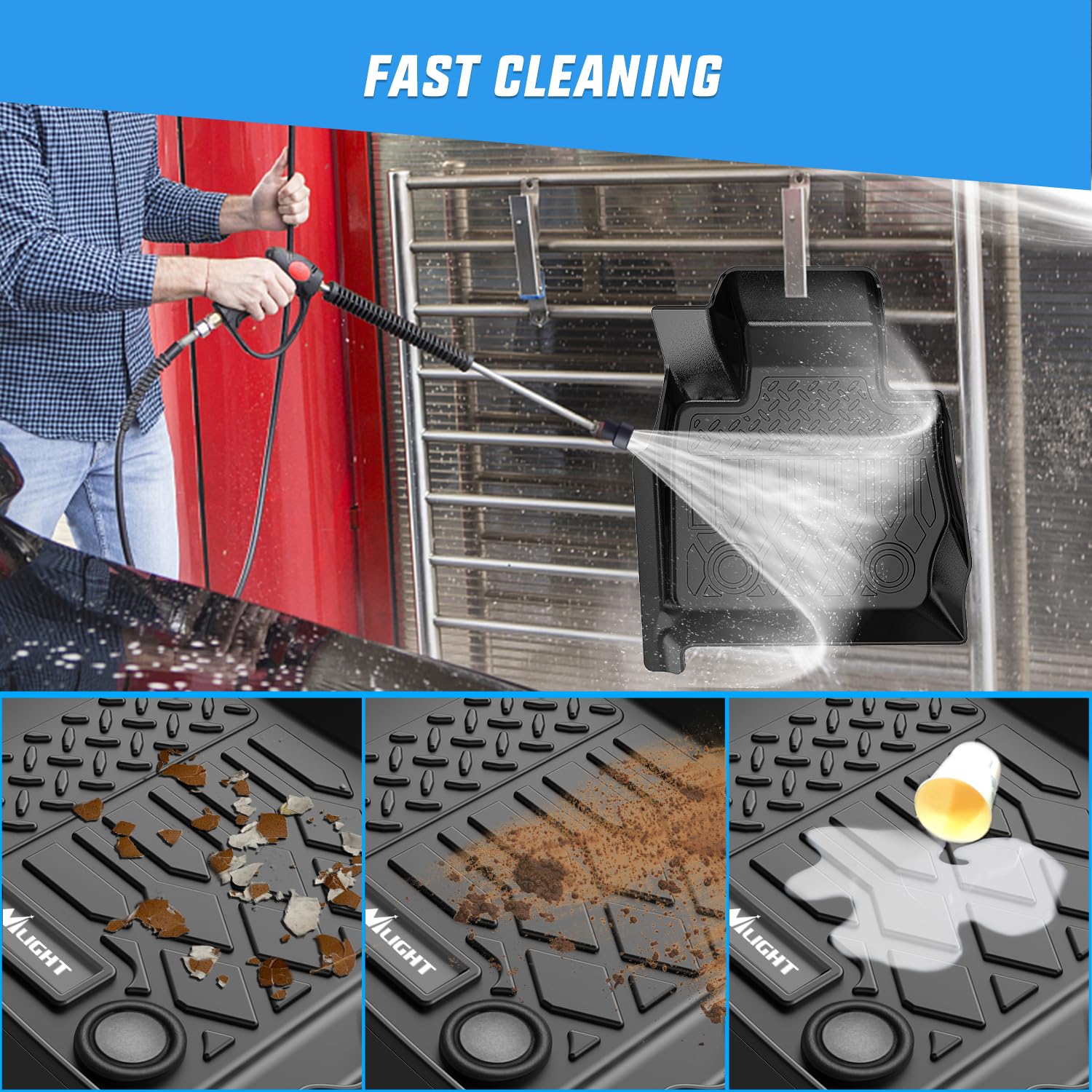 Nilight Floor Mats for BMW X3 F25 2011-2017 BMW X4 2015 2016 2017 2018 All Weather Custom Fit — view 6