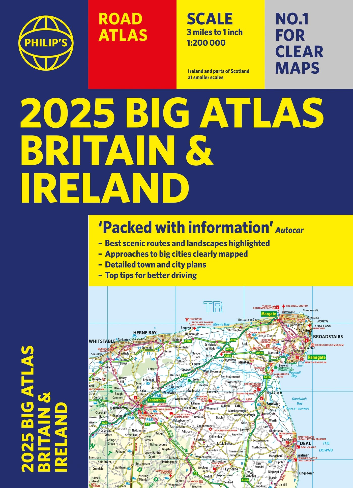 2025 Philips Big Road Atlas of Britain  Ireland by Philip's Maps PAPERBACK