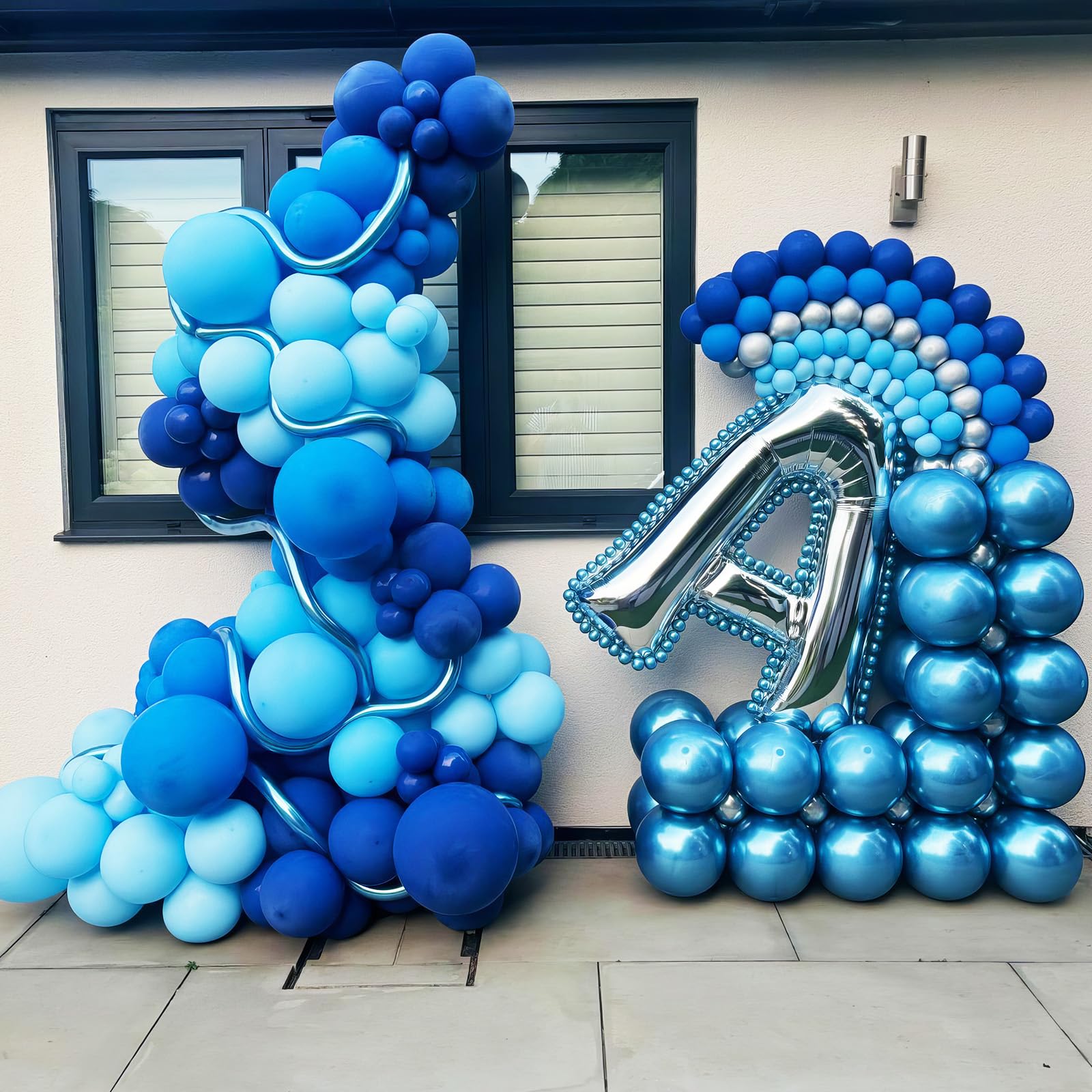 HILAVO Luftballon Girlande Blau Ballons Girlande Metallic Balue Party Helium Ballon Pastell Blau Dunkelblau Perlblau Luftballon für Junge Babyparty Abschluss Frozen Blue Geburtstag Party Dekoration