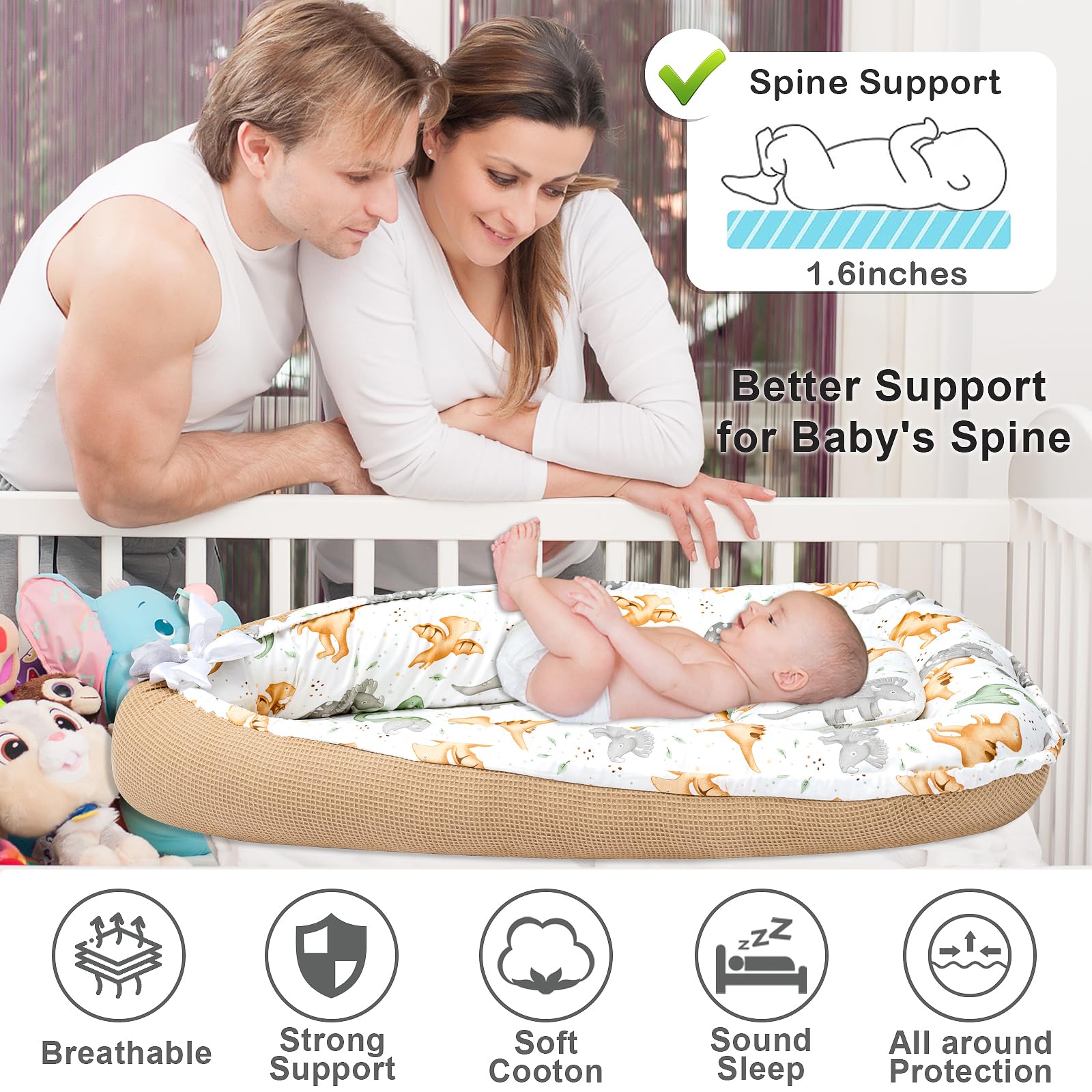Bed Bassinet For Baby In Bed SILENT YOUTH Baby Nest Baby Lounger