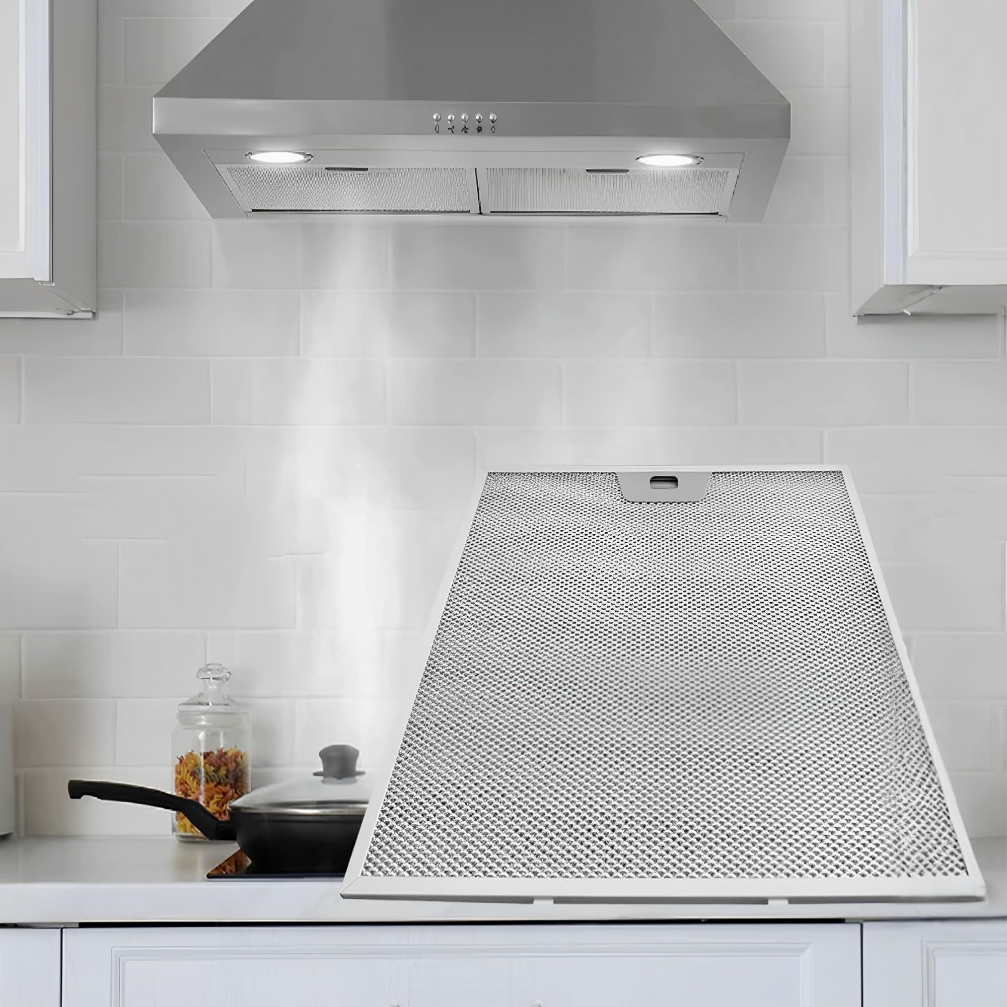 3PCS Filtro De Campana Extractora , Accesorio De Filtro, Filtro De Cocina De Aluminio, Accesorio De Campana Extractora, Cubierta De Filtro De Campana Extractora De Cocina, 32 * 26cm