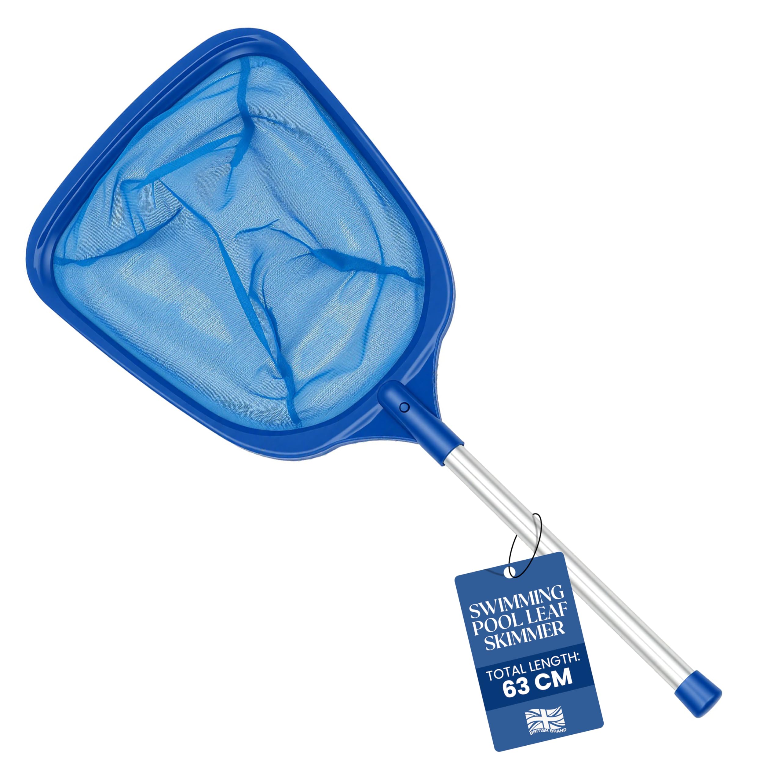My Garden Pool Leaf Skimmer 63cm - Swimming Pool Skimmer with Fine Mesh - Lightweight Aluminum Pool Cleaning Net for Leaves, Bugs & Debris - Durable Weatherproof Skimmers for Swimming & Paddling Pools