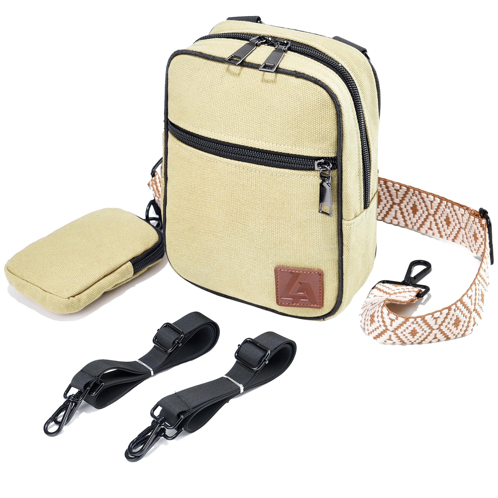 LVYOUME Convertible Crossbody Bag for Men/Women,Adjustable Waist/Shoulder/Backpack with 2/3 Strap,Everyday Essentials Carrier