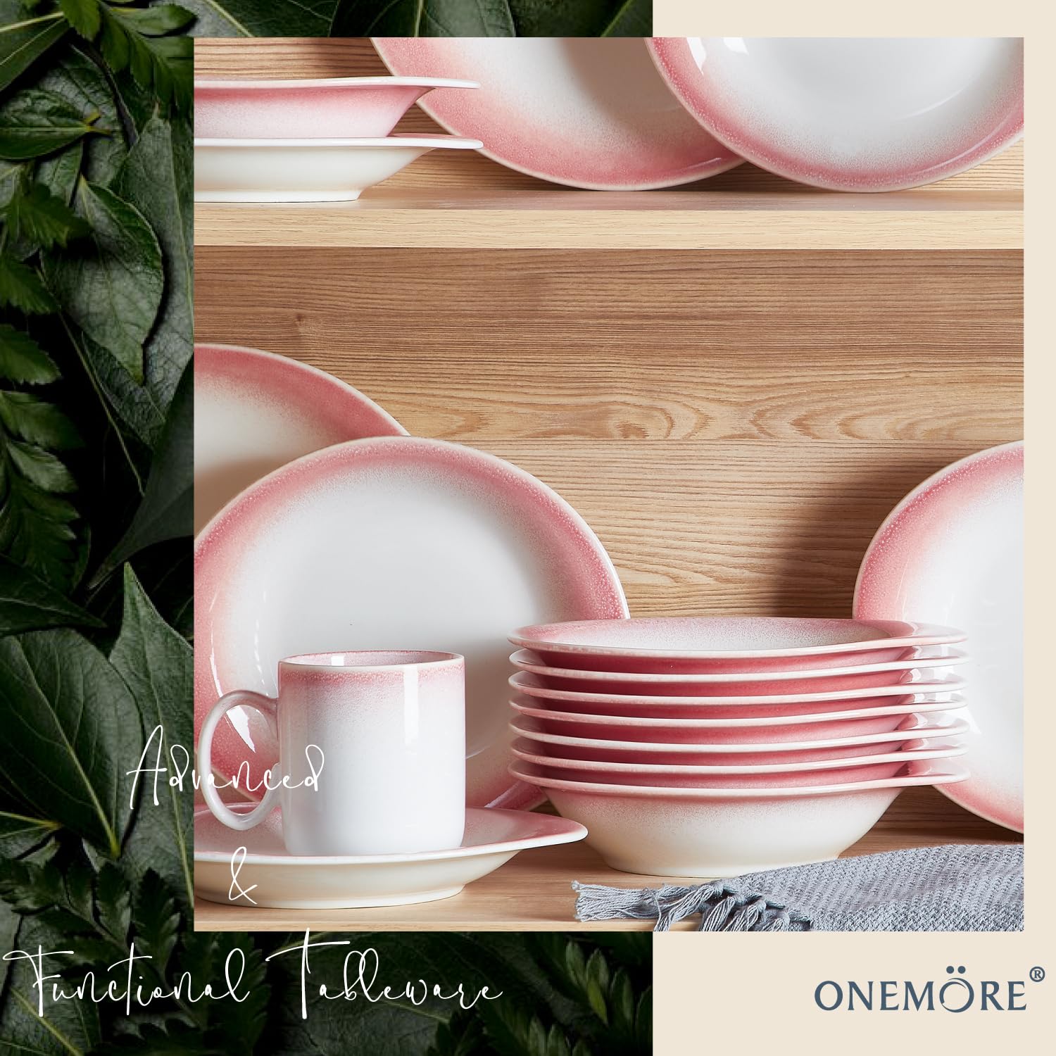 Lot de 4 tasses à café en céramique de 355 ml avec poignée pour thé, cappuccino, latte, jus de cacao, lait, chocolat chaud, tasse amusante rose dégradé, cadeau de pendaison de crémaillère, pour femme,