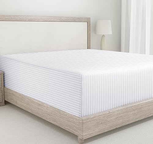 Miniatura 29 de California Design Den - Sábana ajustada con bolsillos profundos, suave, 400 hilos, satén de 100 % algodón, elástico que no se zafa, refrescantes