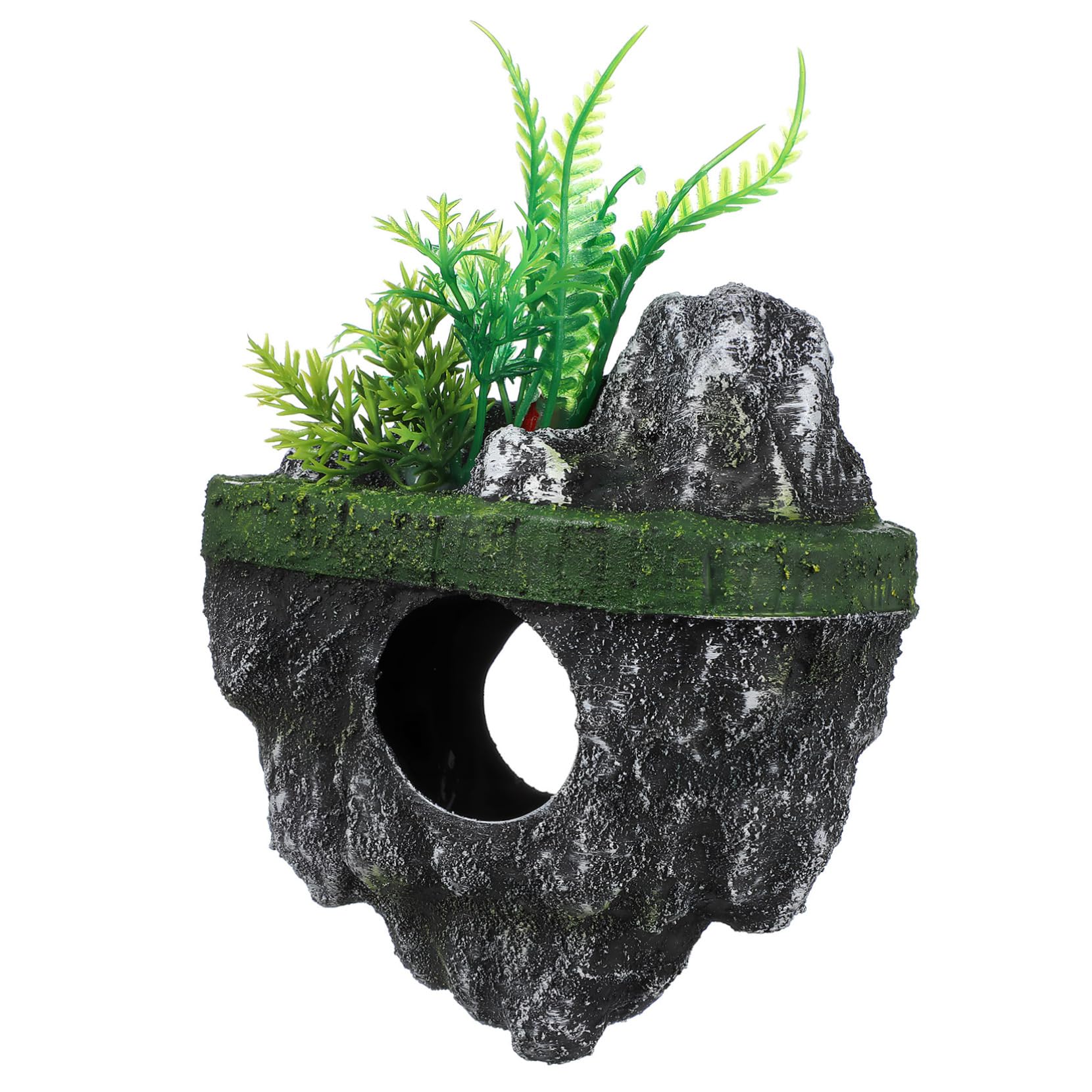 Floating Stone Aquarium Decoration Aquarium Decorative Floating Island Fish Tank Cave Fish Tank Ornaments Turtle Rocks Fish Cave Bask Spot Floating Stone for Fish Tank Pond Resin