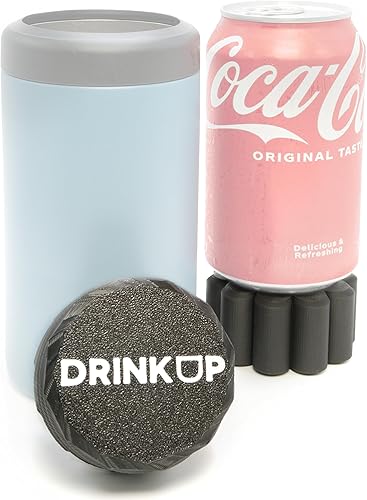DrinkUp - Adaptador de latas de 12 onzas para enfriadores de latas YETI de 16 onzas, se adapta a MiiR CamelBak RTIC BrüMate, Colster o aislante para