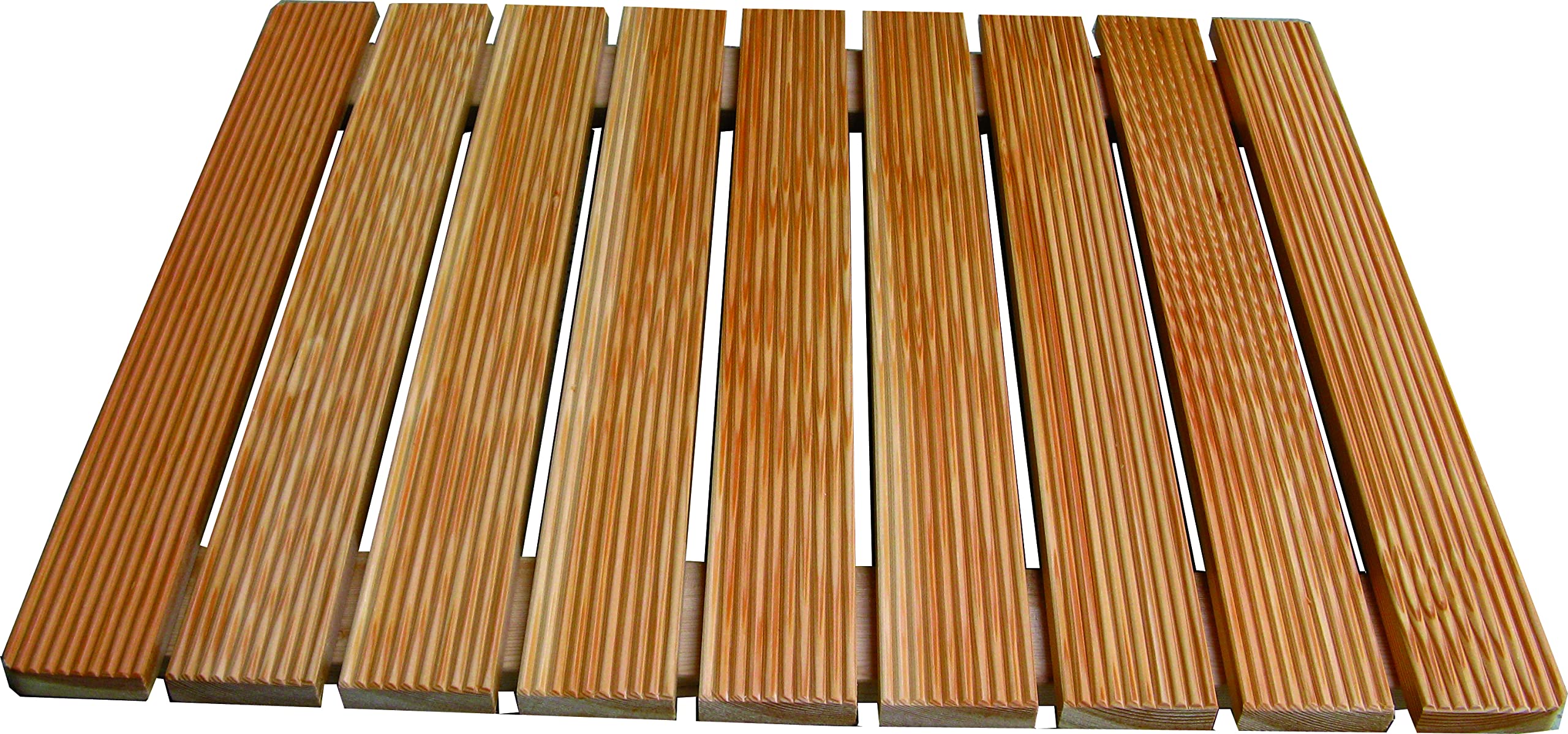 CASTELMERLINO 10 Pedana per Doccia in Larice a Doghe Avvitate cm 54 x 68 per Piatti Doccia cm 70 x 90