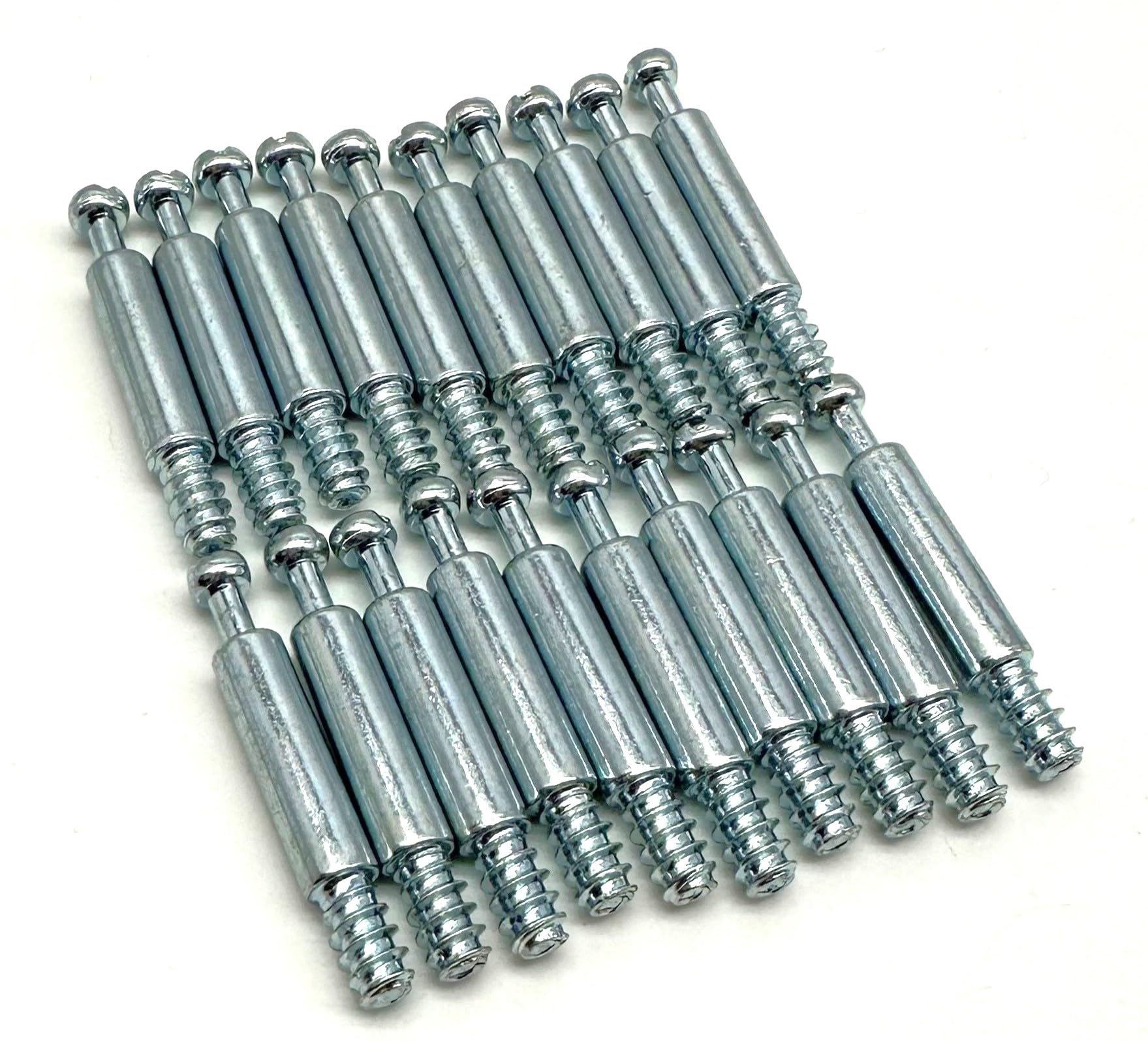 20PCS 34mm Dowel Screws for Cam Lock | Flat Pack Furniture Fixing Screw for Locking CAM IKEA