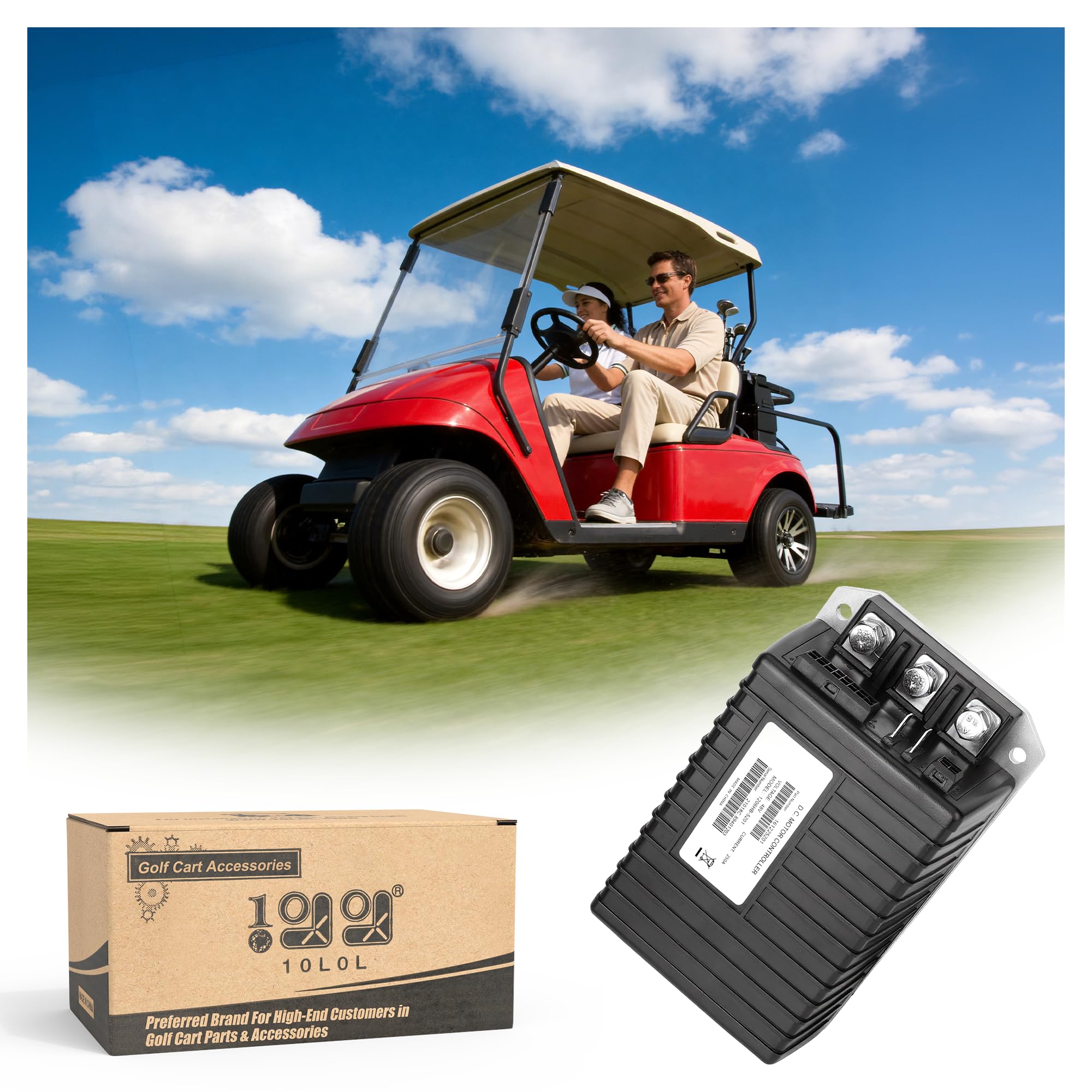 Photo 1 of 10L0L 1206-4301 Golf Cart Controller, 36V 350A 5Pin Speed Controller for Curtis Golf Cart EZGO TXT Medalist 1994-2019, Replace OEM 1206MX-4301 25864G09 25864G03 25864G04