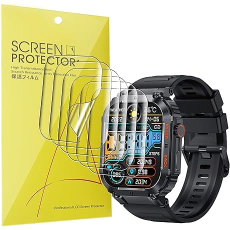 Kaclut Smart Watch Screen Protector [6-Pack] Full Coverage Clear Film for KACLUT/EIGIIS...
