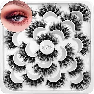 DYSILK Eyelashes False Lashes 10 Pairs Wispy Lashes Cat eye Lashes 6D False Natural Lashes 18mm Reusable Eyelashes Extensions Eye Lashes