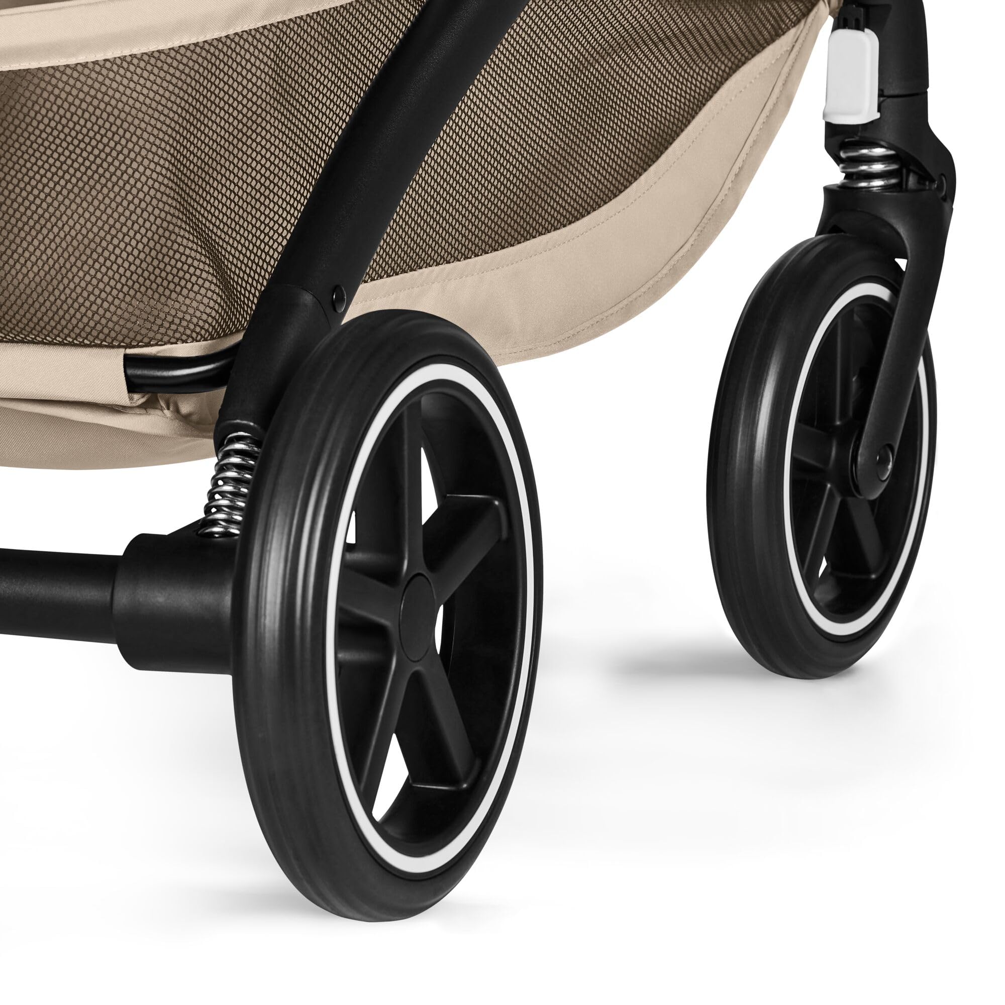 CYBEX Gold Cochecito BEEZY con posición de reclinado ergonómica, Desde el nacimiento hasta aprox. 4 años (máx. 22 kg), Plegado compacto, Sistema de arnés de un tirón, Almond Beige