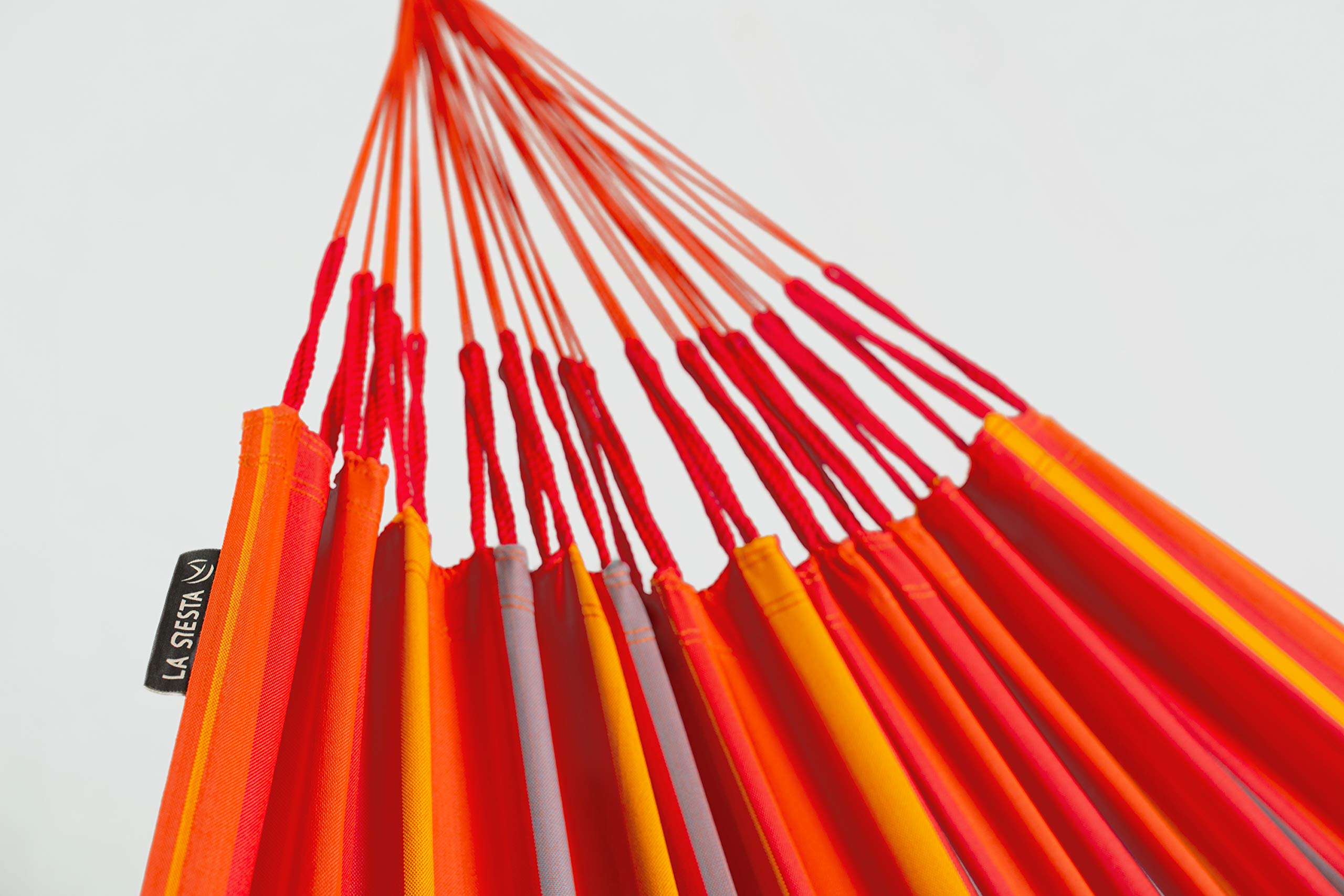 La Siesta® Brisa Orange Classic Hamaca – Relajación al Aire Libre Resistente e intemperado Hamaca Simple, relajación auténtica y cómoda